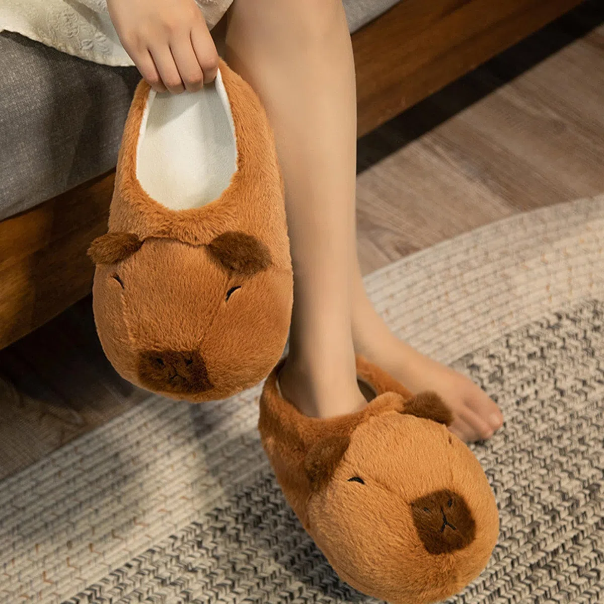 Pantofole Capibara, Pantofola Di Peluche Da Camera Per Bambina, Pantofole Invernali Da Casa Per Interni Ed Esterni