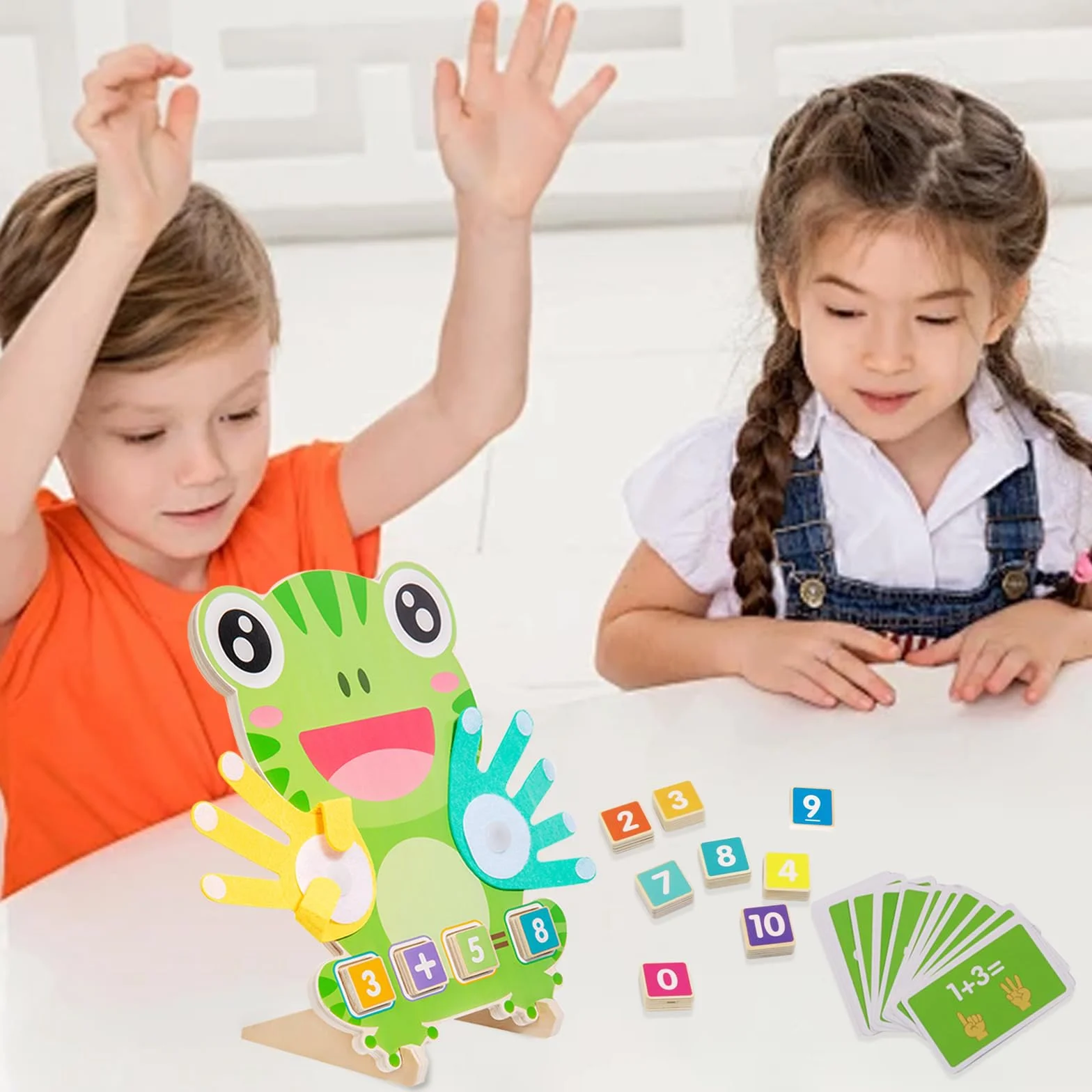 giocattoli in legno per imparare la matematica, gioco di conteggio per bambini, gioco educativo di matematica con le dita, giocattolo educativo per imparare a contare, giochi prescolari