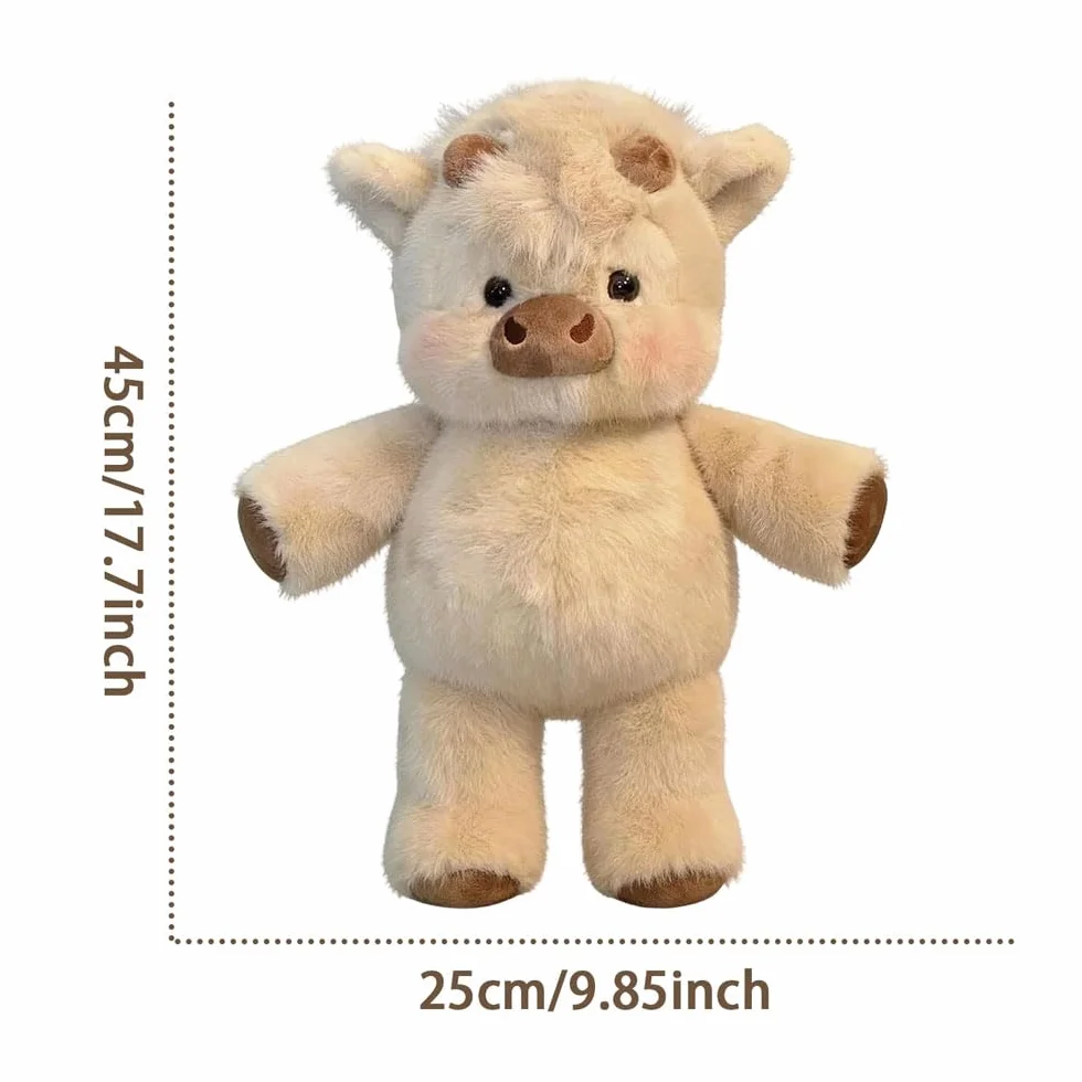 45cm Peluche Di Cinghiale，Peluche Che Corre, Peluch Mucca, Vitello Che Corre Morbido Giocattolo,Bambola Da Collezione，A Forma Di Pecora In Cartone Peluch Animato， regalo per ragazzi, ragazze, bambini