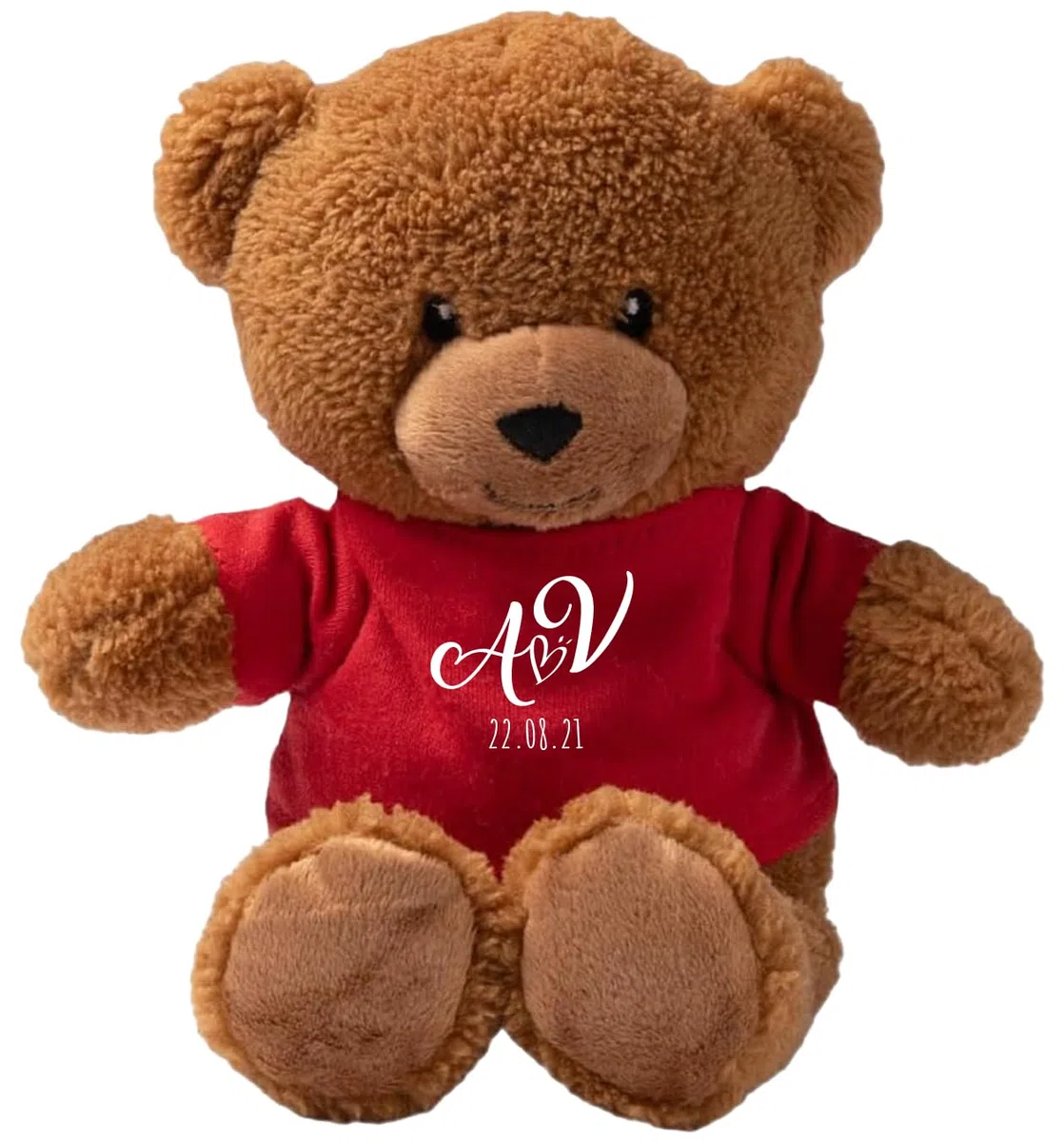 Generico ''Noi'' Orsetto di Peluche con Maglietta Personalizzabile Morbido Poliestere 18x26x8 cm idea Regalo SanValentino Natale anniversario personalizzato con foto e frase