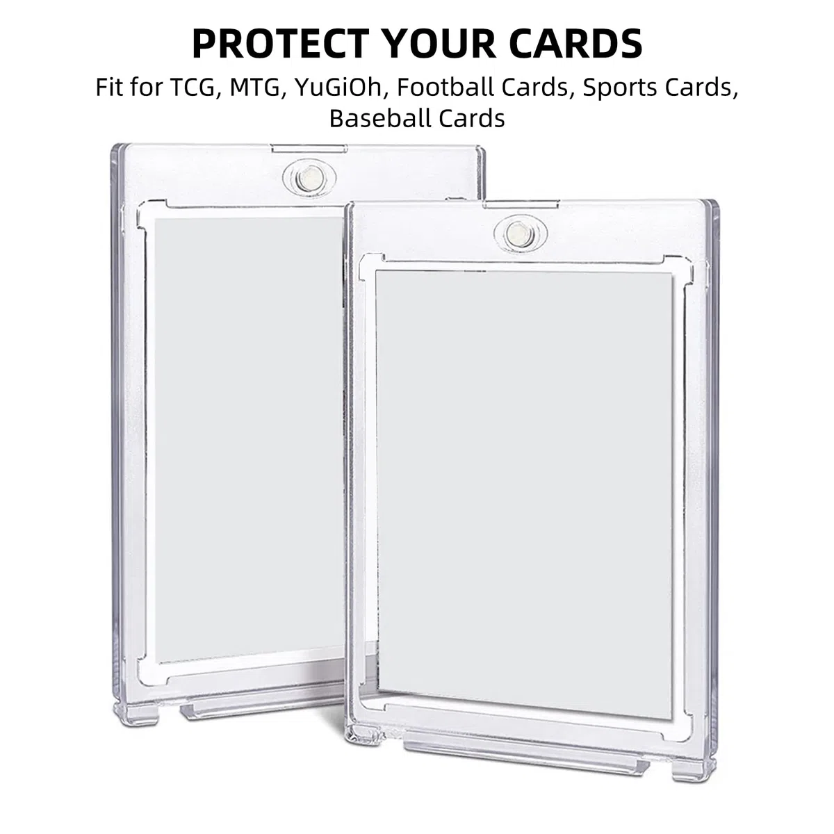 Porta carte magnetiche, piastra di tensione magnetica, 35pt-100pt, per carte da collezione e carte sportive, protegge la carta, il calcio, le carte da basket (5 pezzi) (100pt)