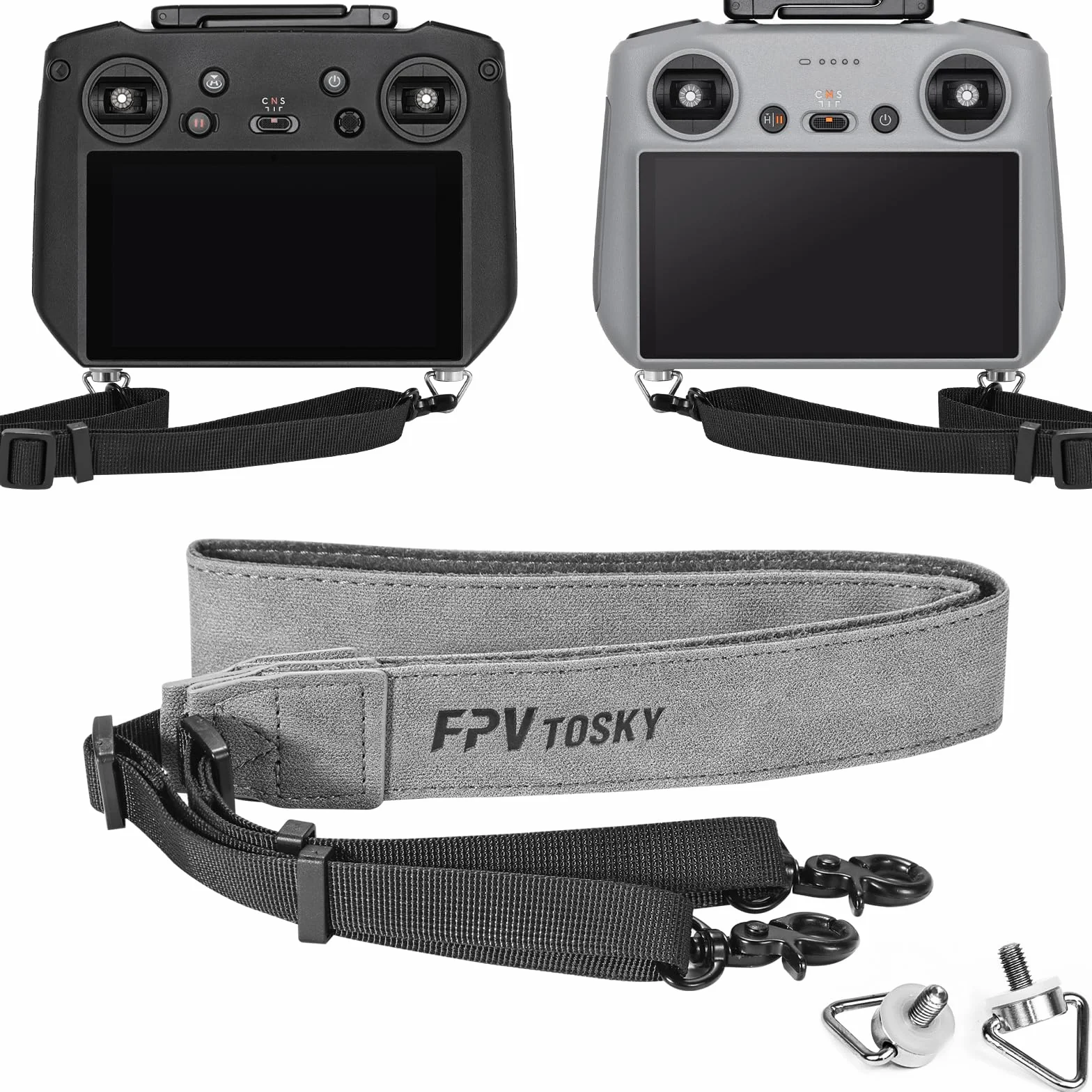 FPVtosky Cordino da collo per DJI RC/RC 2/RC Pro/Plus Controller, tracolla da collo in pelle PU, compatibile con Lito X1/Mini 5 Pro/3/4 Pro/Mavic 3/Mavic 4/Air 3S/Avata 360 accessori per telecomando