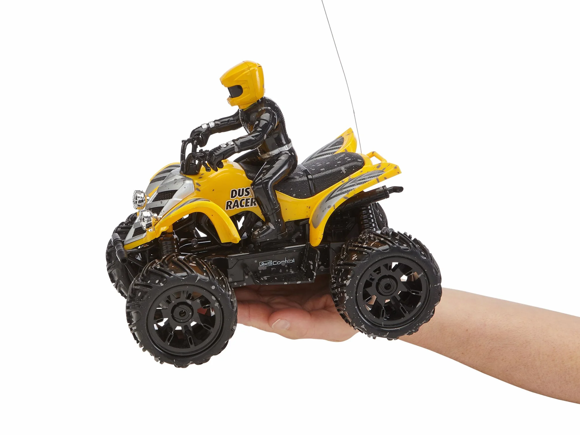 Revell Control Quadbike New Dust Racer I Scala 1:10 I Perfetto per Gli Appassionati di Corsa a Partire dagli 8 Anni I Grandi Pneumatici I Telecomando MHz I per Uso Interno ed Esterno I Quad