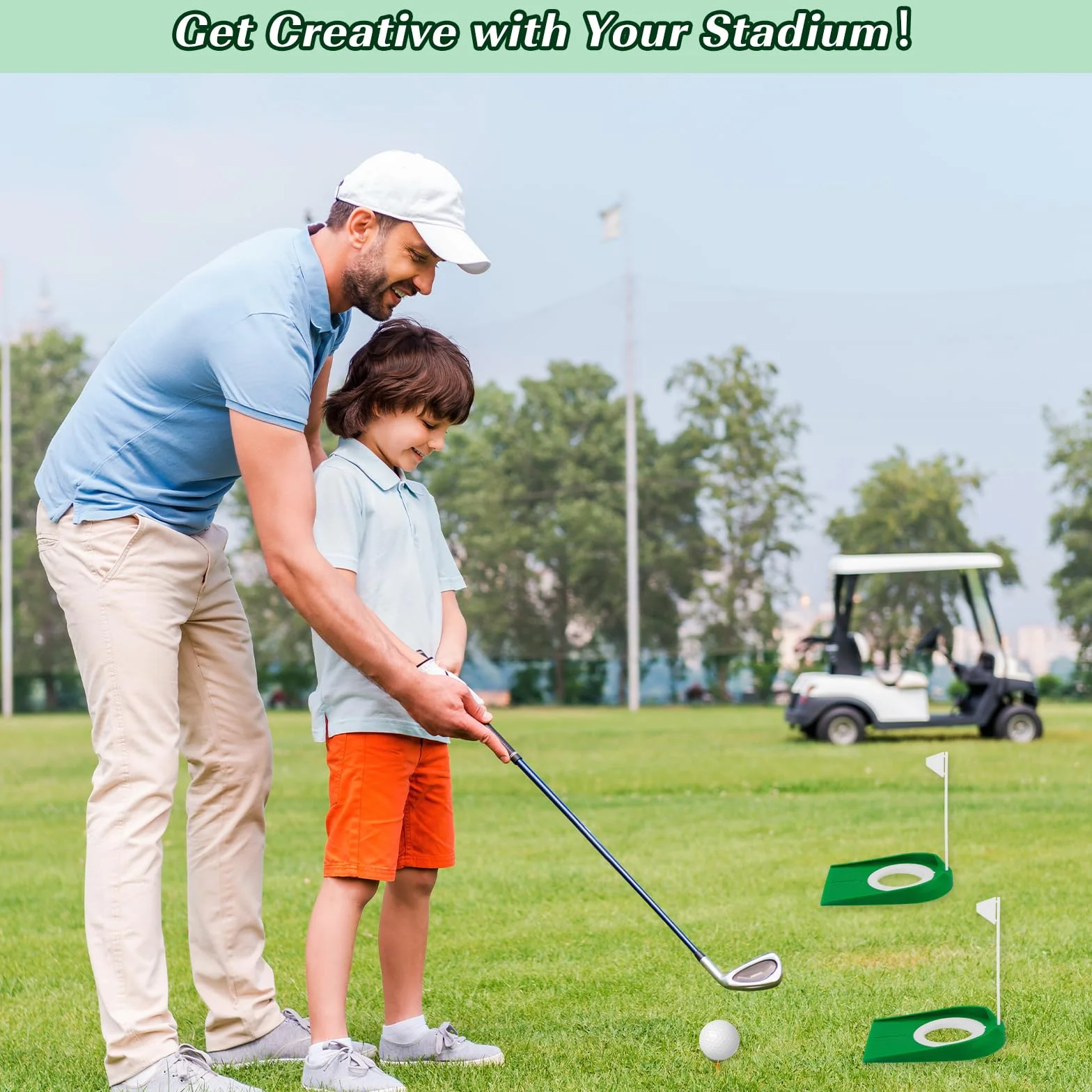 Abeillo Confezione da 2 tazze da golf con bandiera, per allenamento e allenamento di golf, per uomini e donne, per interni ed esterni, casa, ufficio, cortile, prato, 569782_1_cb4GP5Xdm