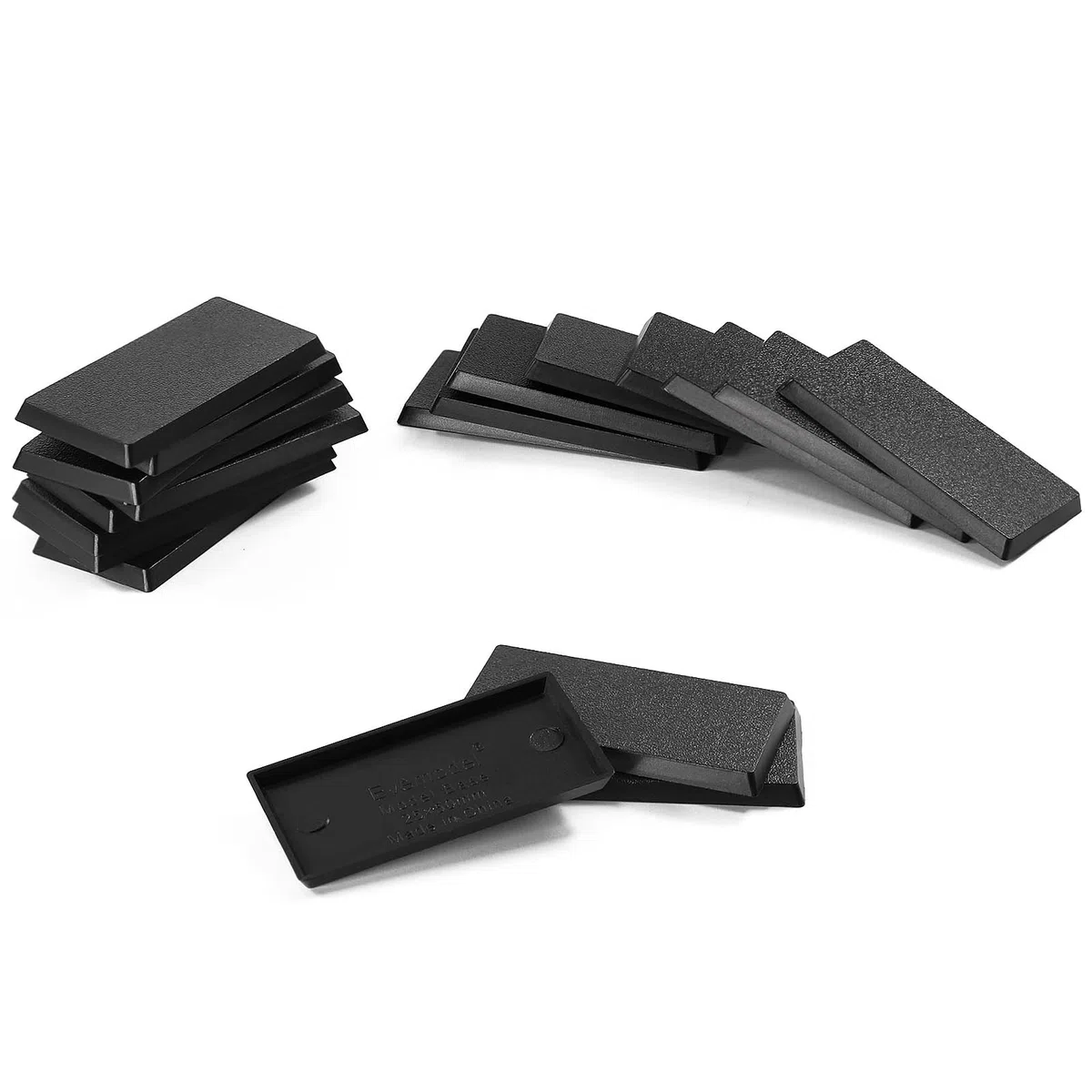 Evemodel Base rettangolare modello base in plastica per figure o miniature per giochi di guerra decorazione tavolo (20pcs 25* 50mm)