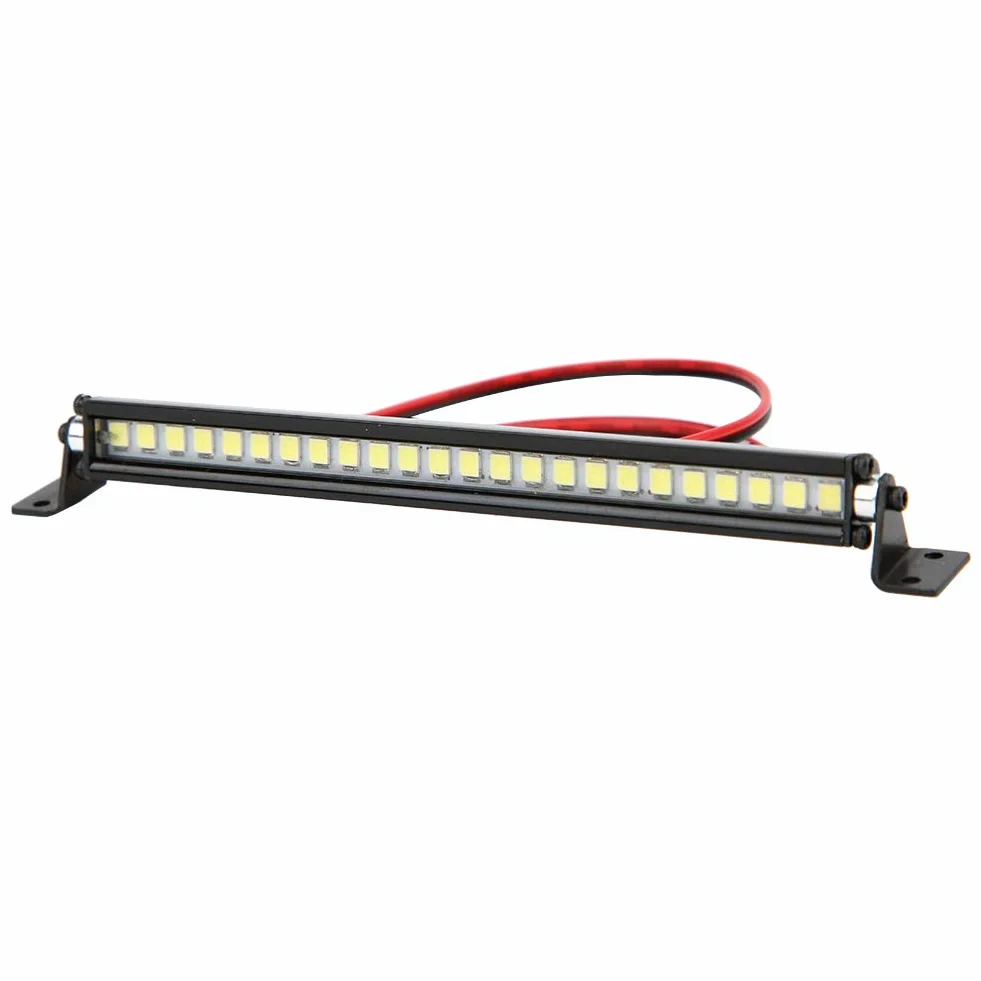 KIMISS Rc Light Bar Rc Luci per Auto Metallo + Plastica Nero 24 LED Luci da Tetto Bar Lampada da Tetto Decorazione Rc Accessorio Adatto per Scx10 1 10 4Wd Car