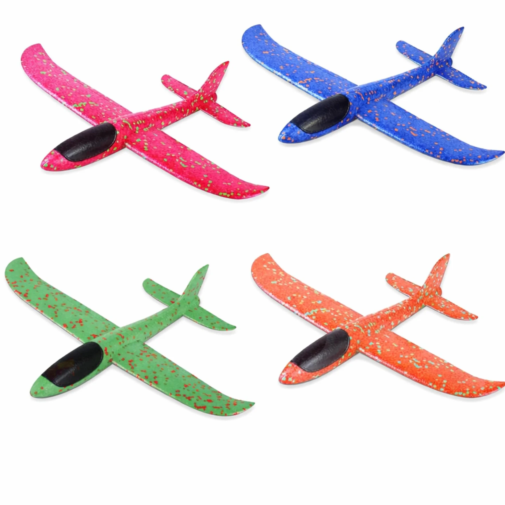 4 Pezzi Set di Aerei a Vela – Aerei in Stiropor Realizzati in Robusto Schiuma EPP – Aerei Lanciabili in 4 Colori – Giocattolo per Bambini all'aperto, Regalo per Ragazzi e Ragazze