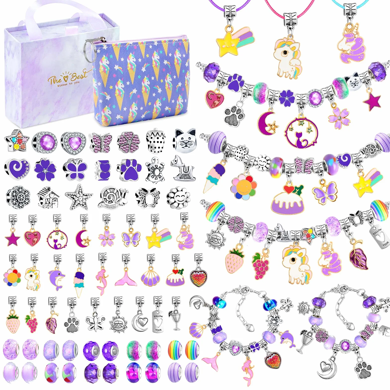 WEVOL Regalo Bambina 5-14 Anni, Kit Braccialetti Fai da Te Ragazza Braccialetti Giocattolo Idee per Natale Originali Compleanno Gioielli