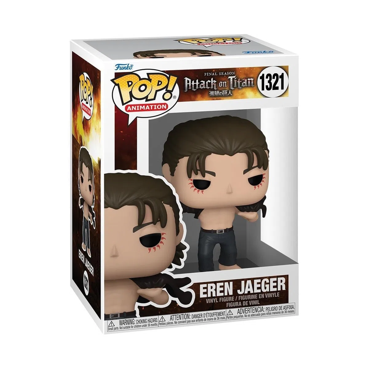 Funko Pop! Animation: AoT - Eren Jaeger Jeager - Attack On Titan - Figura in Vinile da Collezione - Idea Regalo - Merchandising Ufficiale - Giocattoli per Bambini e Adulti - Anime Fans