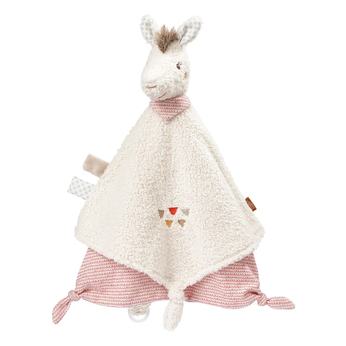 Fehn panno di coccole lama - Compagno di giochi, aiuto per addormentarsi e peluche da afferrare, toccare, coccolare e amare - con attacco per ciuccio - per neonati e bambini piccoli da 0+ mesi