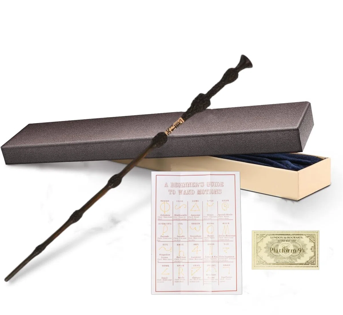MeYuxg Bacchetta Magica Harry Potter Bacchetta Magica di Silente Realizzata, Harry Wizarding World, Oggetto di Scena per Cosplay, Articolo per Fan per Bambini dai 7 Anni in su, Decorazione Regalo