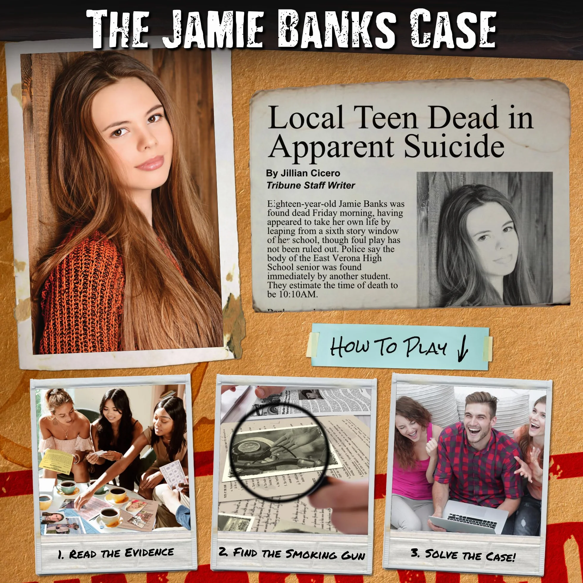 Unsolved Case Files | Banks, Jamie - Cold Case Murder Mystery Game | Riesci a risolvere il crimine?