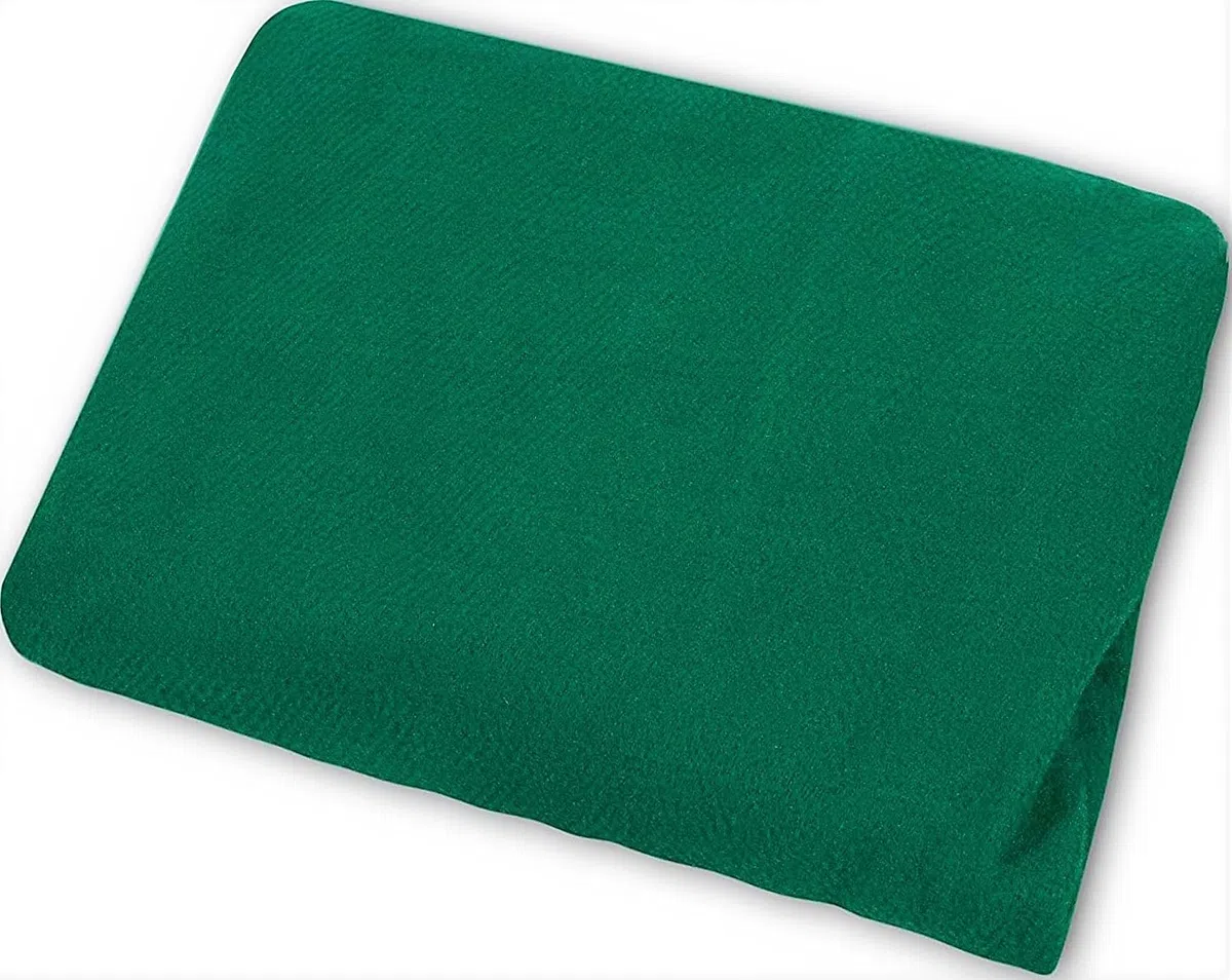 SpazioTessile Copritavolo Mollettone Salvatavolo Feltro Verde da Gioco Poker Senza Elastico (Quadrato 140x140)