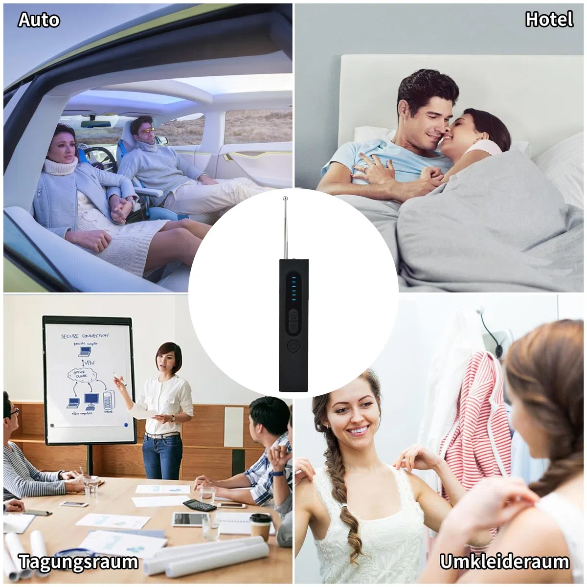 Rilevatore di Telecamera Micro Spia: Rilevatore di Bug RF Senza Fili per Telecamera Nascosta, Anti-Spia GPS Tracker Scanner Nascosto GSM Dispositivo di Ascolto Finder per Ufficio a Casa Hotel