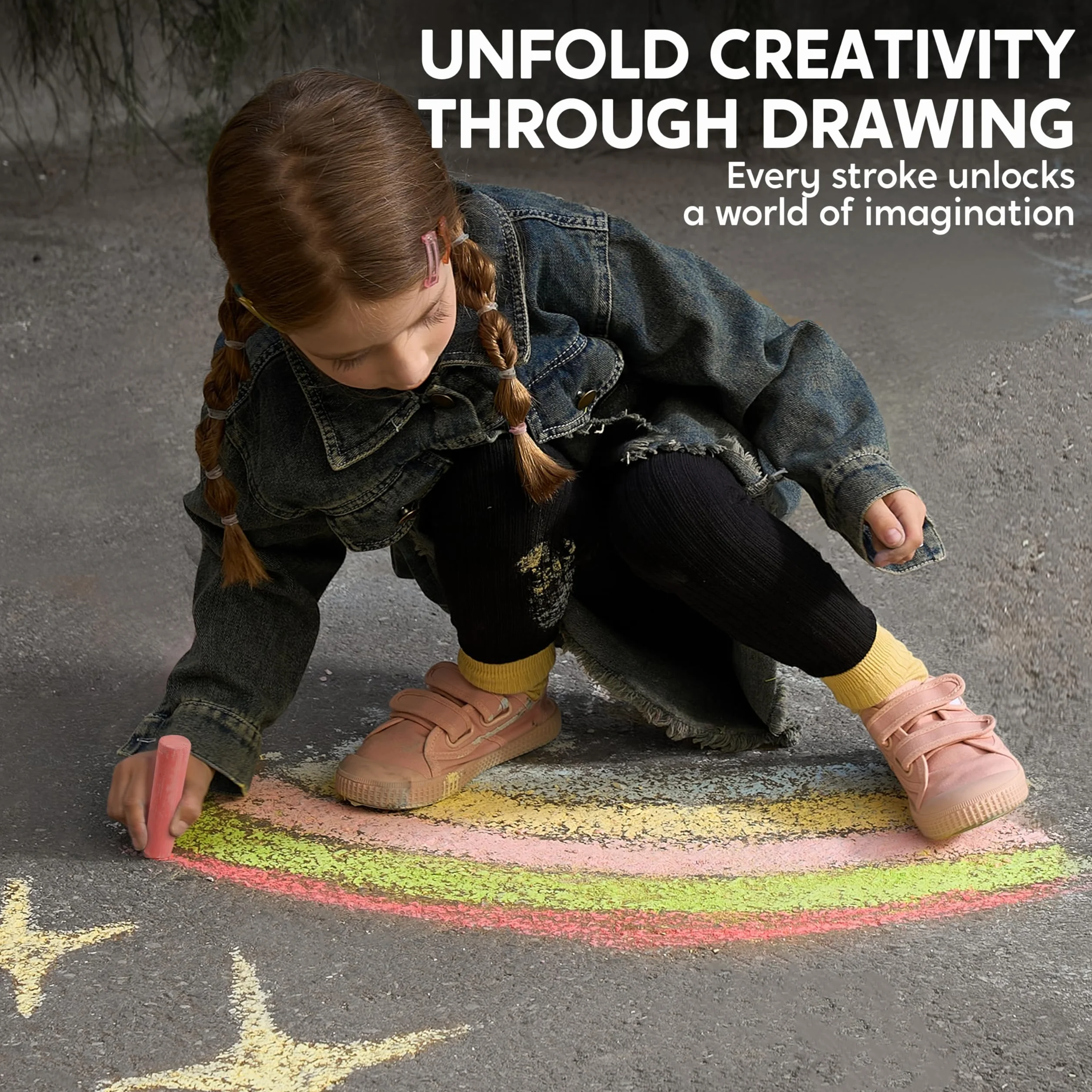 JOYIN 30 pezzi di gessetti lavabili per marciapiedi in 10 colori per bambini, gesso stradale atossici per marciapiedi per interni ed esterni, lavagne, giardini, arte e pittura, regalo per bambini