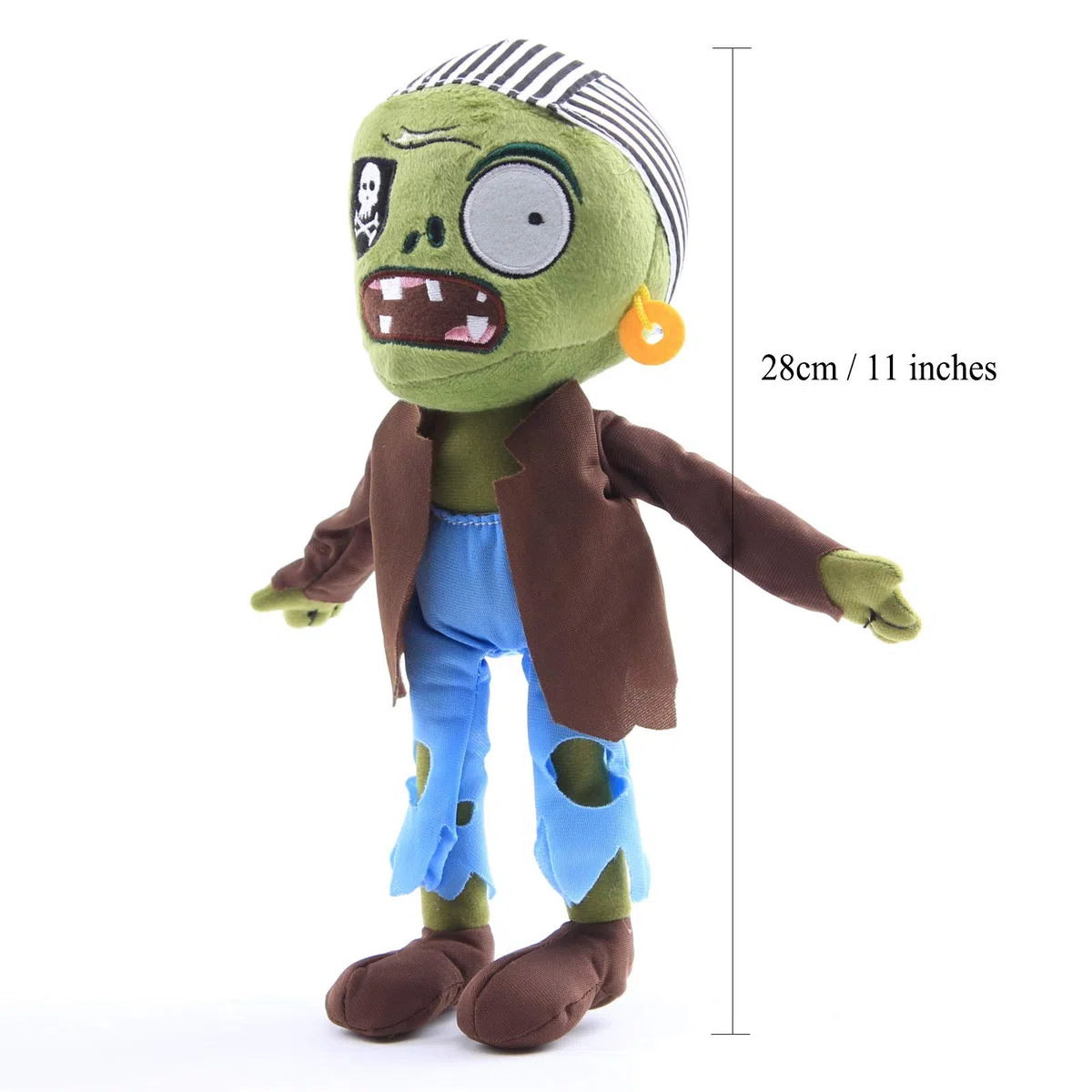 Zombies Plushies Pirate Zombie Game Peluche Bambola Regalo 28 cm