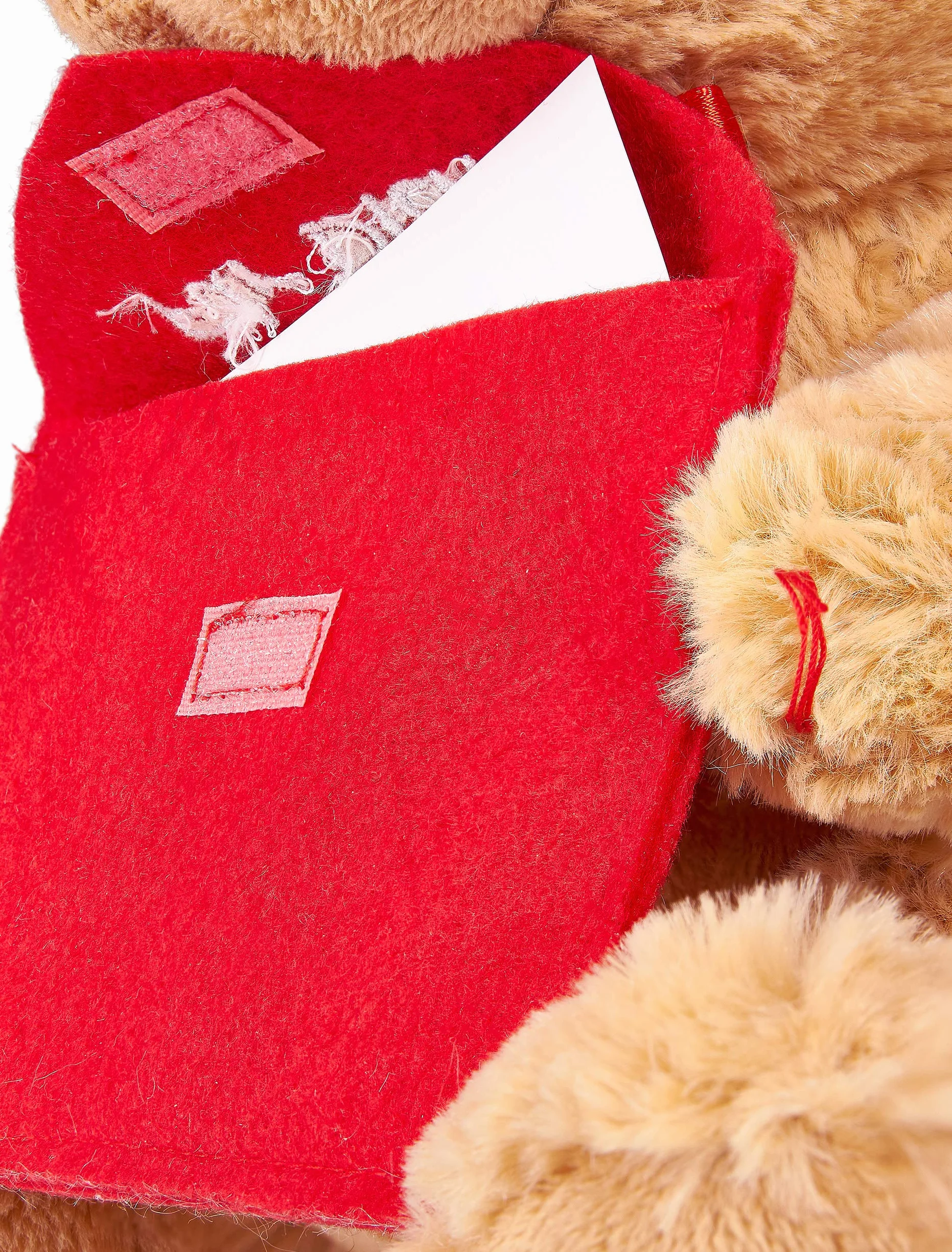 Brubaker Orsacchiotto Orso di Peluche con Busta Rossa - for You - 25 cm - Marrone Chiaro