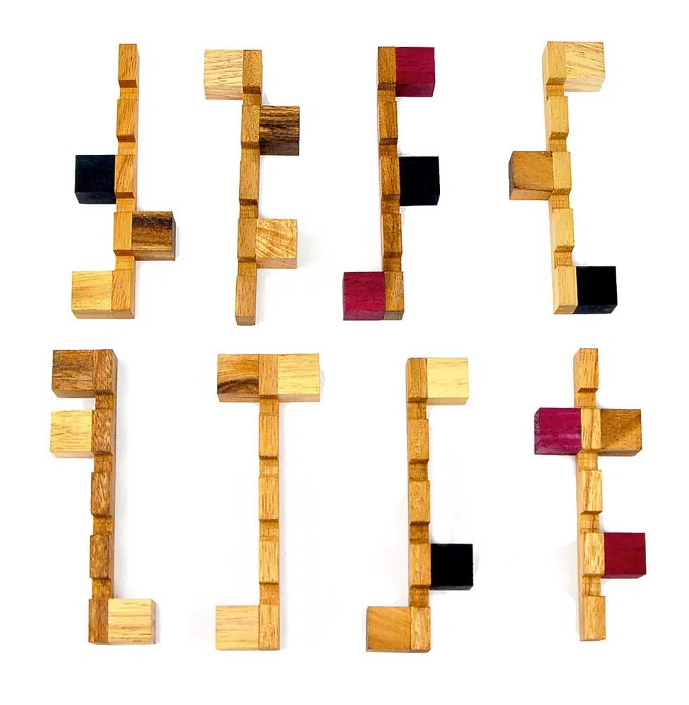 Logica Giochi art. Parquet - Rompicapo in Legno ad Incastro - Difficoltà 4/6 Estremo - Collezione Leonardo