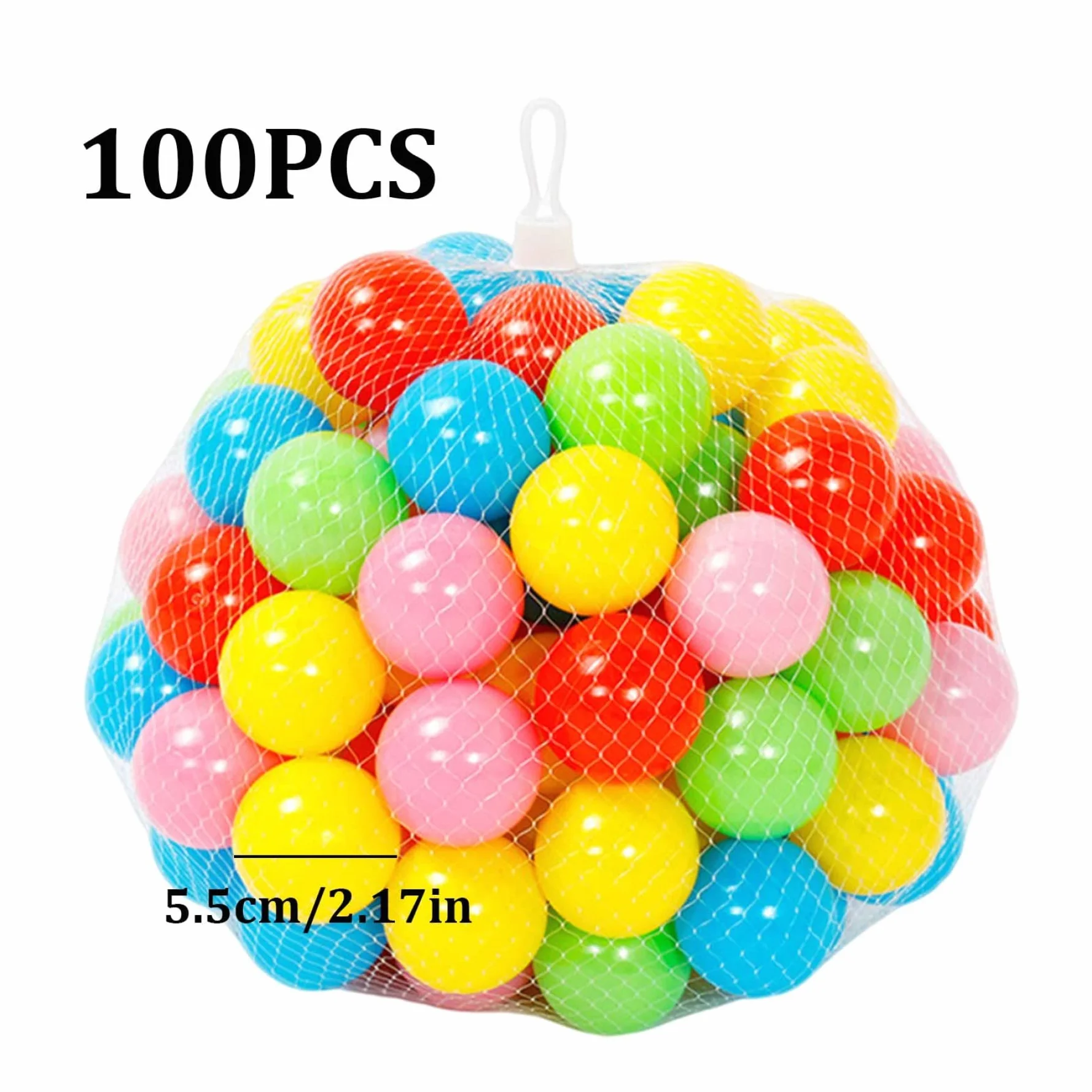 Palline da gioco da 100 pezzi, Palline da piscina per interni, da piscina per bambini in plastica colorata per asilo nido per bambine, 5, 5 cm