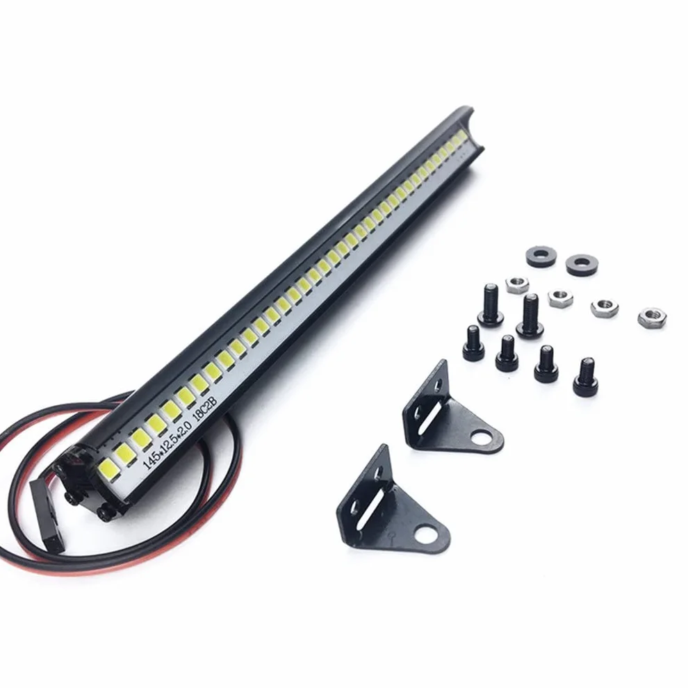WANGCL RC Auto LED Light Bar Singola Row Luce del Tetto Rc Light Kit 36LED 150mm per 1/10 RC Auto Telecomando Monster Truck Rc Bigfoot Rally Auto Compatibile con TRX4 SCX10 90046 D90