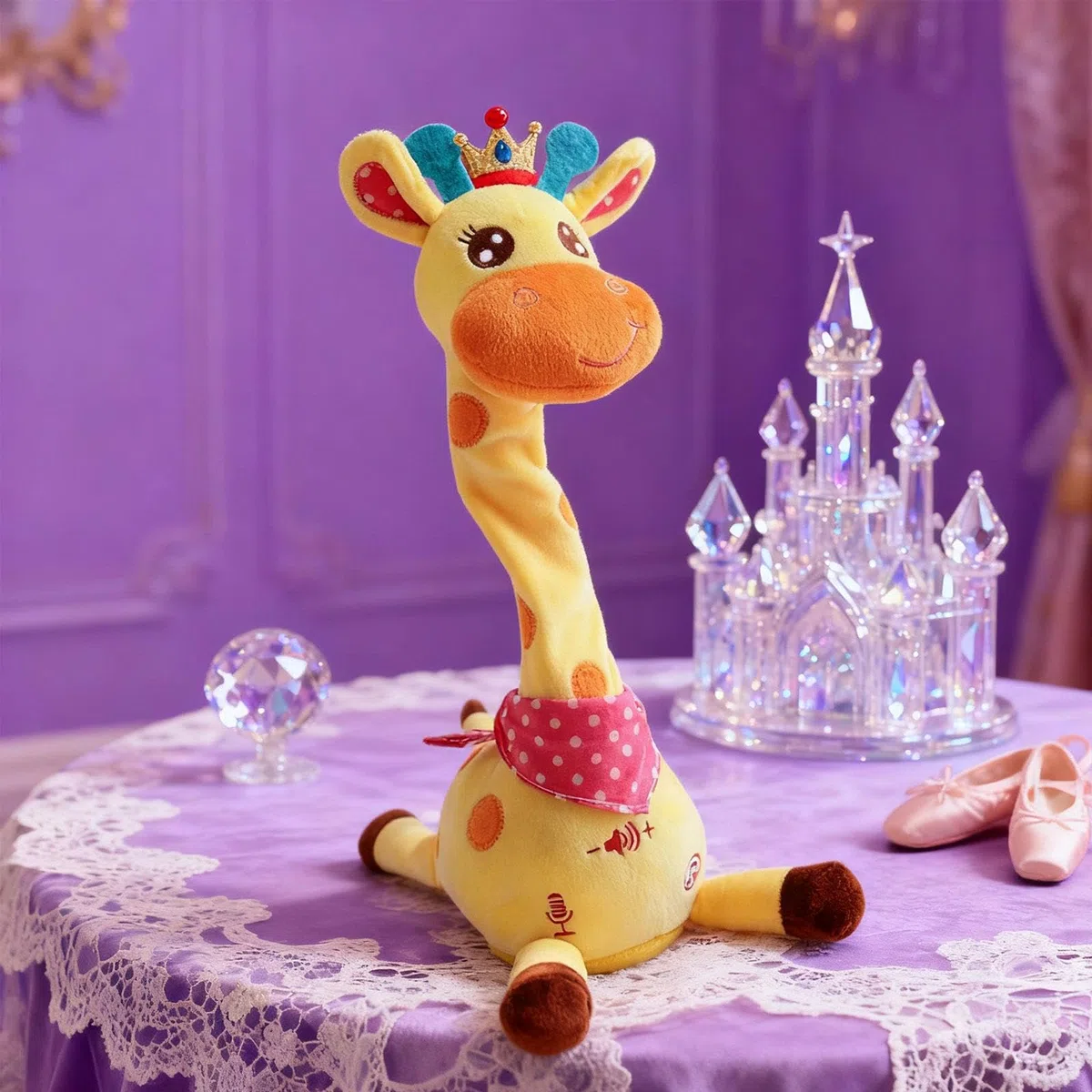 Peluche interattivo Divertente a Forma di Giraffa Che e Balla, Giocattolo per Bambini da Viaggio