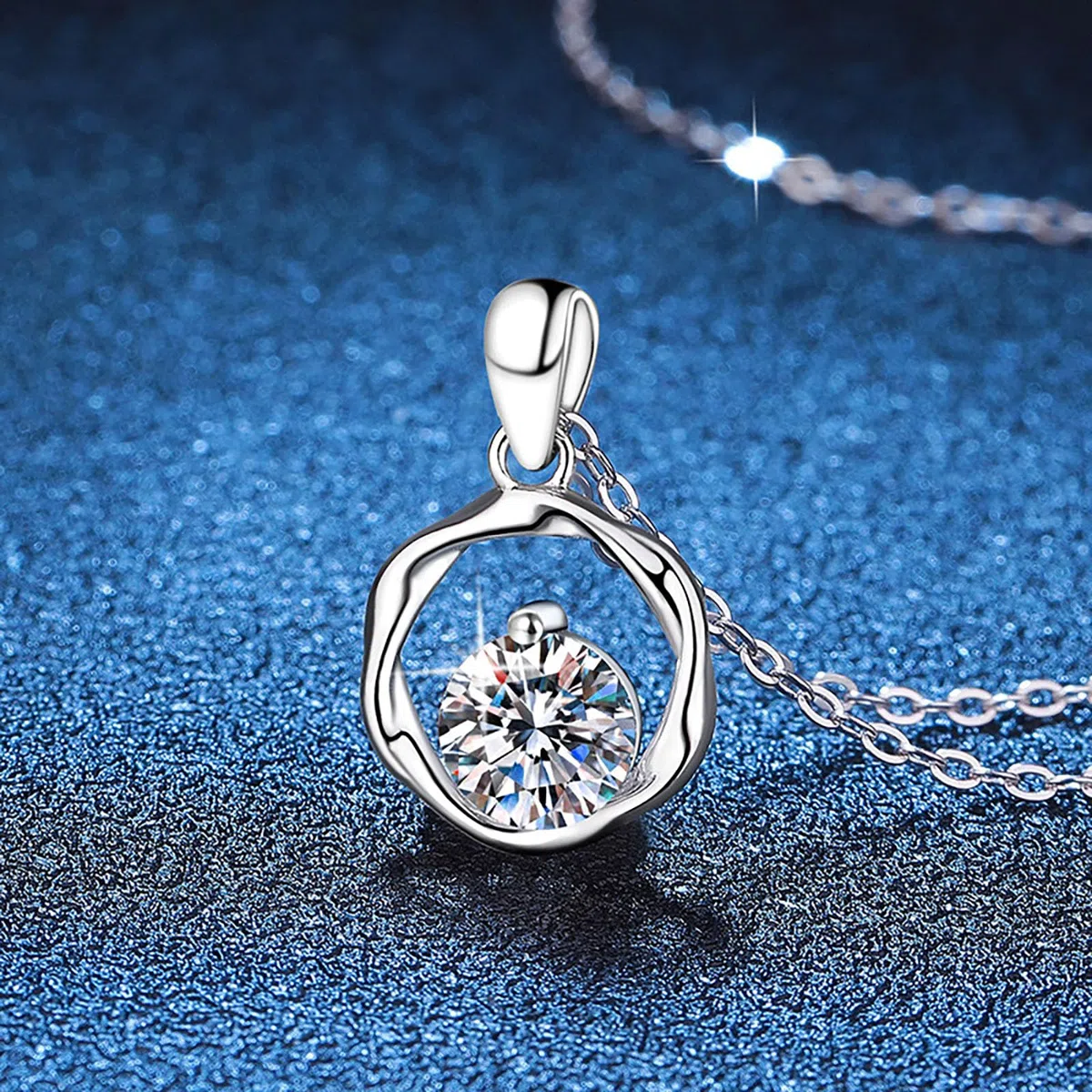 Collana Argento 925 Donna Cerchio Collane Ciondolo Cerchio Intrecciata Collane Zirconi Girocollo Rotondo Anelli Argento Collana per Donna Bambina Ragazza