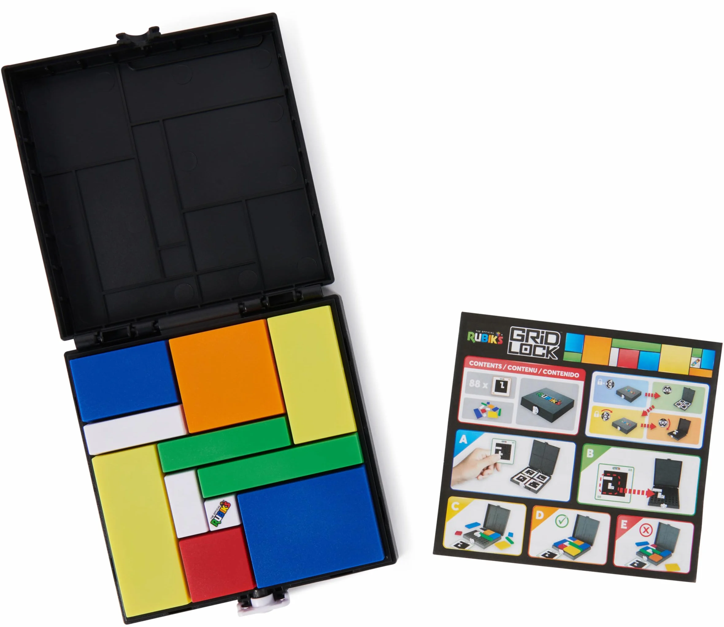 Gioco Rubik's Cube Gridlock, gioco di risoluzione di problemi ispirato al classico giocattolo tattile e rompicapo, per adulti e bambini dai 7 anni in su
