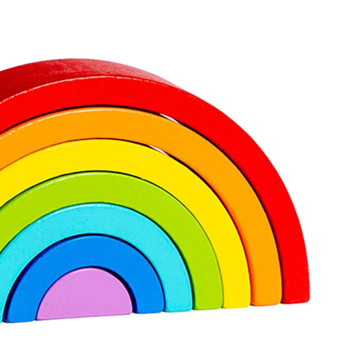 Set di Gioco in Legno con Arco E Ponte Impilabile Arcobaleno, Giocattoli Impilabili per Bambini, Arcobaleno classico