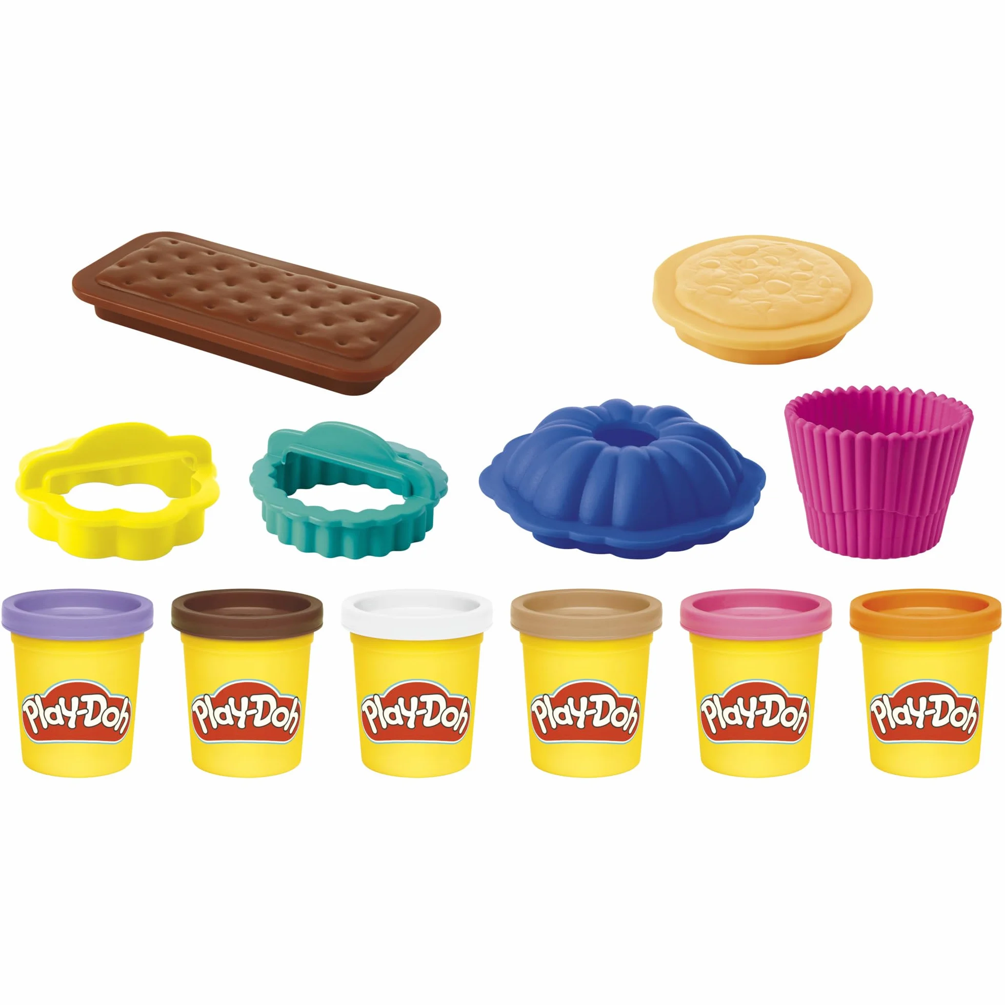 Play-Doh Hasbro, Playset Piccola Pasticceria, Arti e Mestieri Creativi per Bambini e Bambine dai 3 Anni in su, Ottima Idea Regalo, Include 6 Vasetti di Pasta Modellabile e Accessori