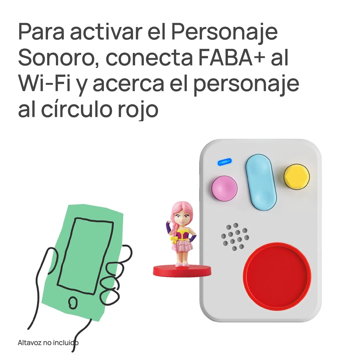 FABA Personaggio Sonoro – Canta con Luli Pampín – Musica, Canzoni e Suoni, per bambini e bambine 1-3 anni, Riproduzione con FABA Cuentacuentos e FABA+, Gioco Educativo, versione in spagnolo