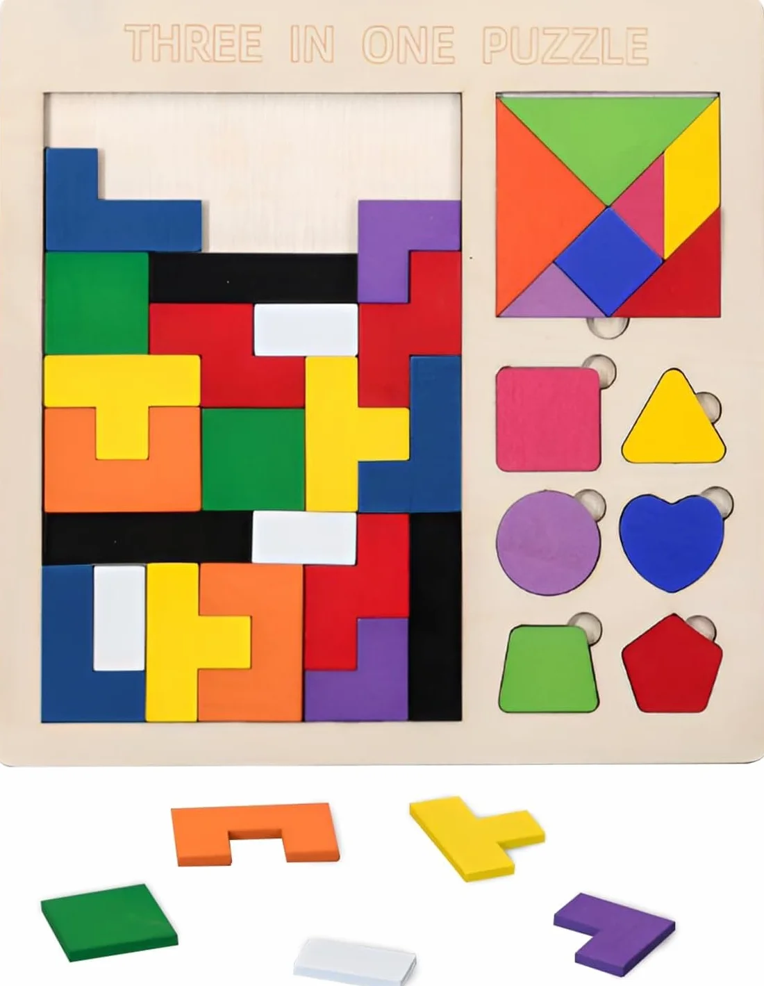 Giochi Bambini 3 4 5 6 Anni, Tangram Bambini Puzzle di legno Giochi Montessori 3 4 5 6 Anni Puzzle Bambini 3 4 5 6 Anni Regalo Bambina 3-6 Anni Giocattoli Bambini 3-6 Anni Gioco Educativo Giochi
