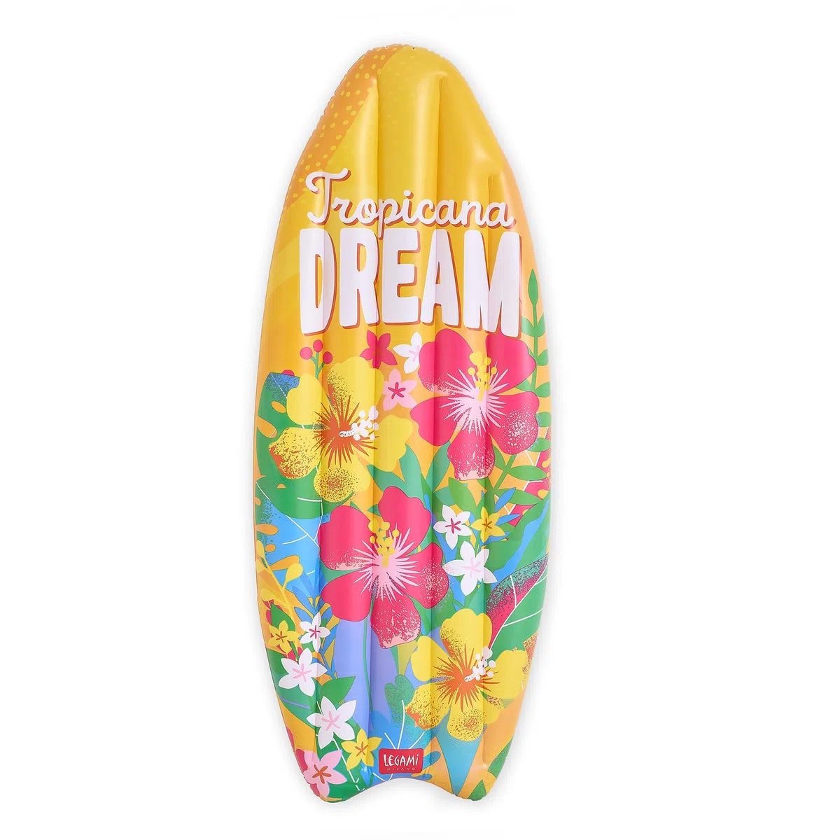 Legami - Materassino Mare Gonfiabile, Materassino Gonfiabile Singolo, 2 Camere d'Aria, Supporta fino a 90 Kg, A forma di Tavola da Surf, Include Toppa Autoadesiva per Piccoli Fori, 70 x 173 cm