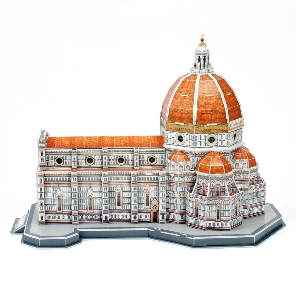 Generico Kit 3D Cattedrale di Santa Maria del Fiore Firenze - Modello Architettonico in Foam, 123 Pezzi, 40 x 25 x 26,5 cm