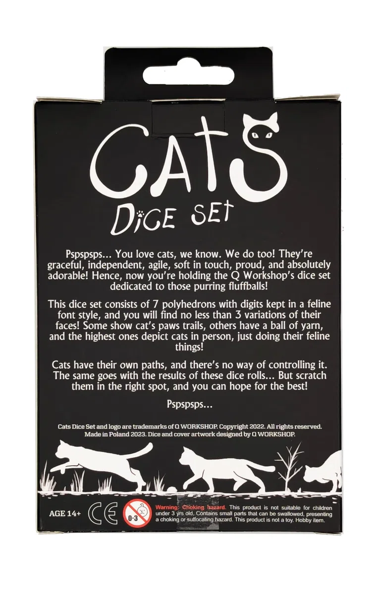 rcat07 - set 7 dadi - cats dice set: daisy