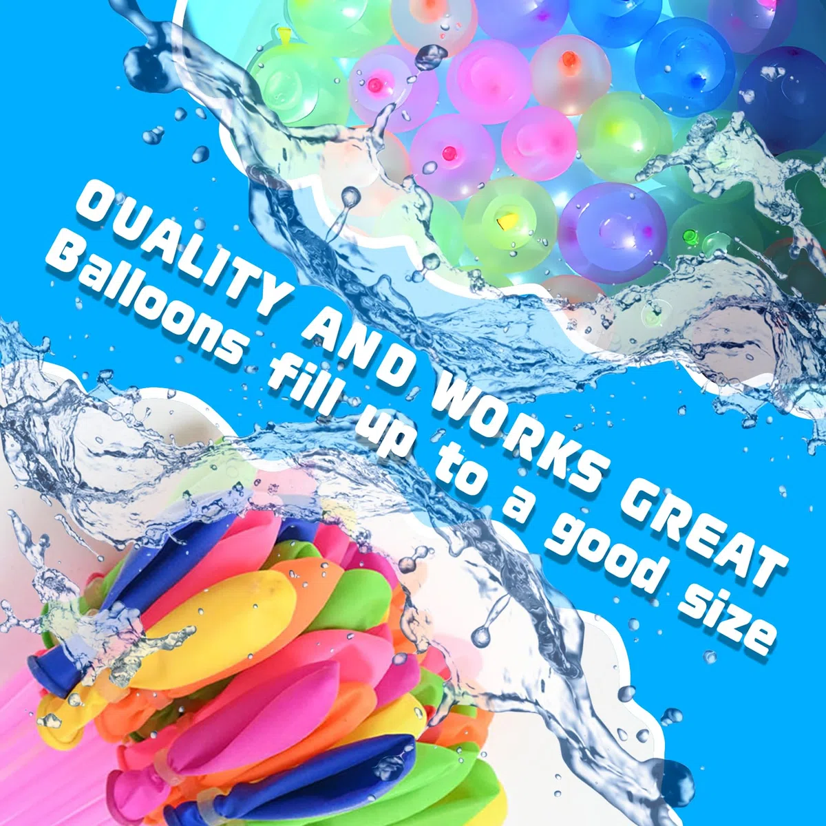Palloncini d'Acqua, Colorato Bombe Dacqua Palloncini, Palloncini D'acqua Autosigillanti a Riempimento Rapido, con accessori per riempimento da rubinetto, Palloncini Acqua Riutilizzabili per Bambini