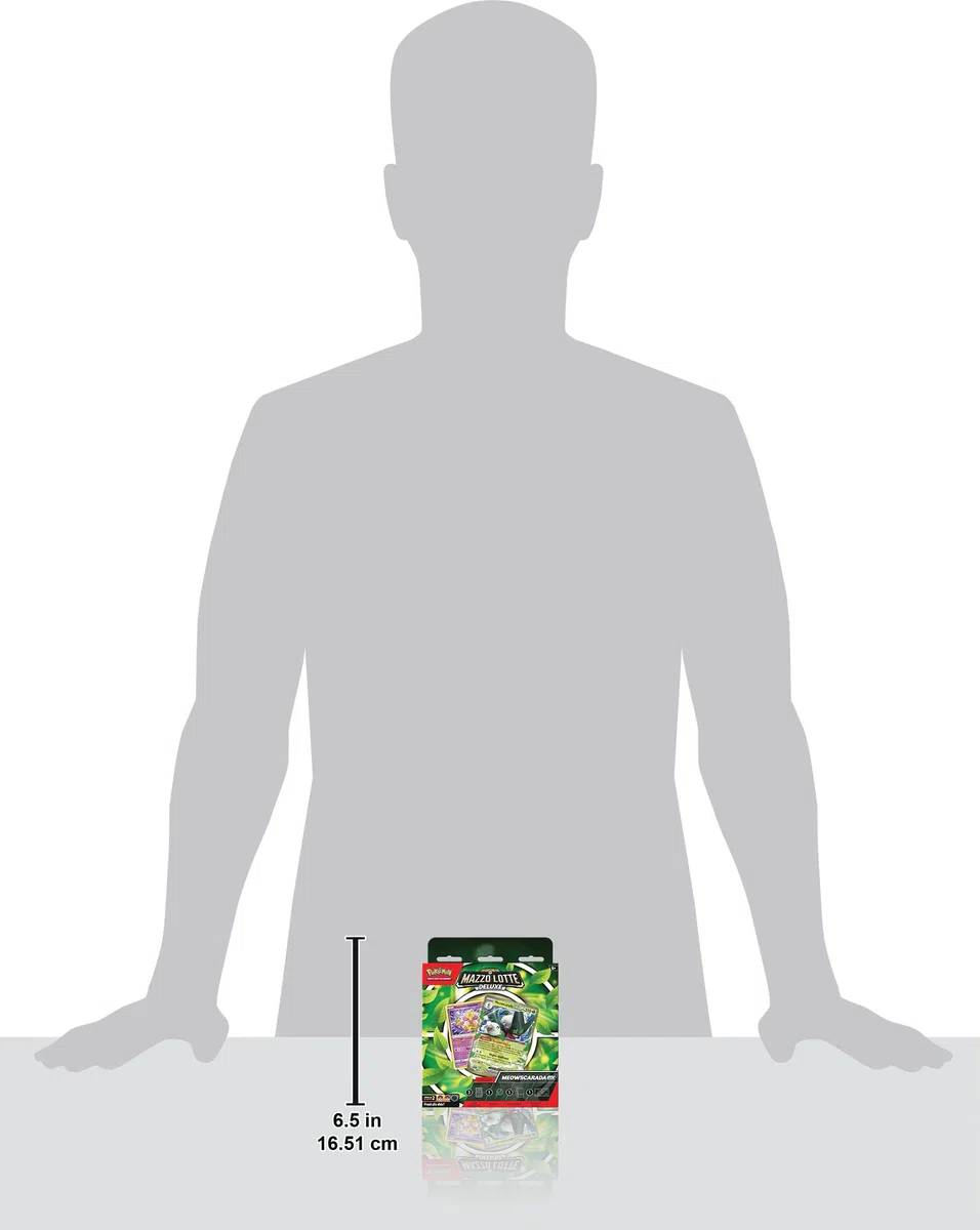Mazzo Lotte Deluxe Meowscarada-ex del GCC Pokémon (Mazzo di 60 Carte Pronto per Giocare e altri Accessori), Edizione in Italiano