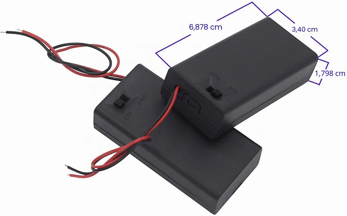 GTIWUNG 8Pcs DC Mini Motore Elettrico Rettangolare 1.5-6V 15000RPM con 8xInterruttore a Bilanciere +8 xAA Motore Porta Batteria+16 xCoccodrillo Clip+2 xFilo Elettronico 1m