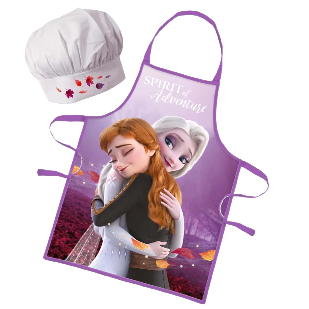 Grembiule Cucina Bambini Frozen, Set Chef con Cappello, Vestito Cuoco Bambino, Grembiule e Cappello regolabile per dipingere, Costume Cuoco Bambino, Elsa Magic