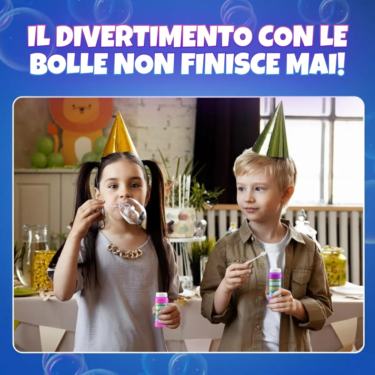 Bolle di sapone per bambini – Confezione da 24, 59,1 ml con bacchette, colori neon assortiti per giochi all'aperto, feste di compleanno e sacchetti regalo