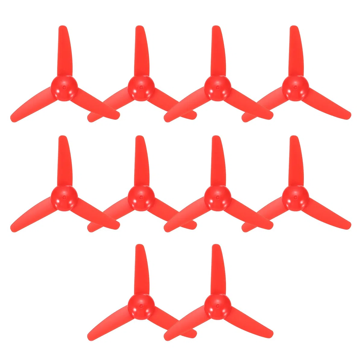QUARKZMAN 2mm Albero Motore DC Elica, 80mm Forma Ventilatore 3 Pale Elica in Plastica Diritta per Modellismo Aereo Fai Da Te Giocattoli Motore RC Barca Micro (Rosso, Confezione da 10)