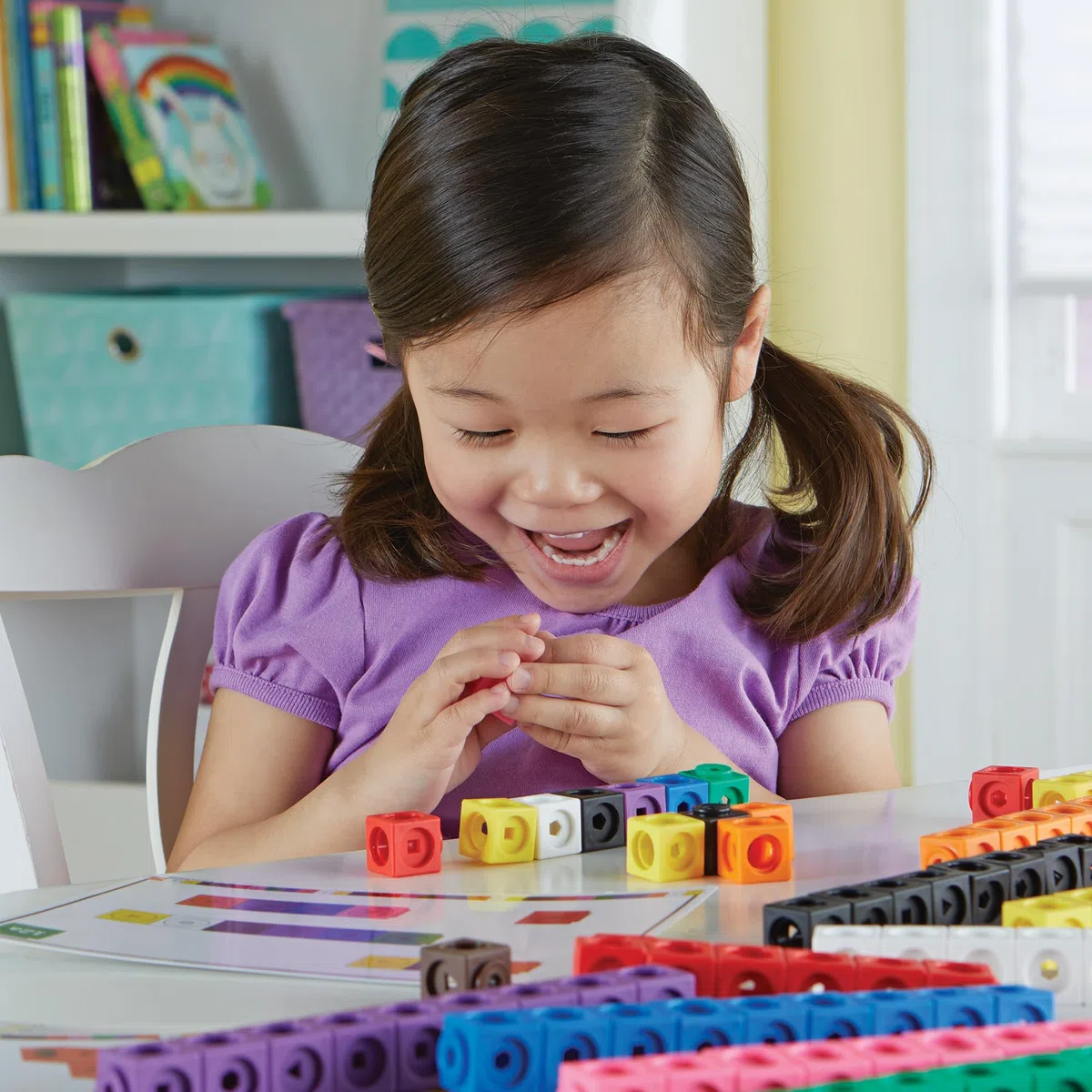 Learning Resources MathLink Cubes – Set di 100 Cubi Collegabili per Bambini 5+, Blocchi per Contare, Addizioni, Sottrazioni e Patterning, Gioco Educativo STEM, Regalo Natale
