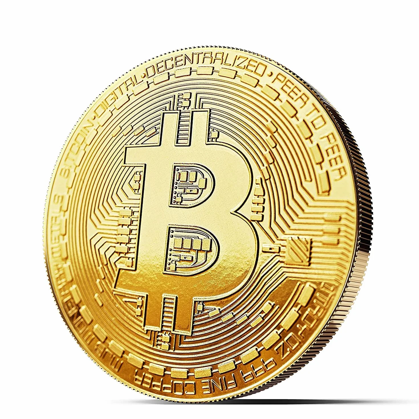 Dawnzen 12 Pz Bitcoin Moneta Fisica, Oro Placcato Moneta Bitcoin Regalo Collezionabile BTC Coins con Capsula Protettiva