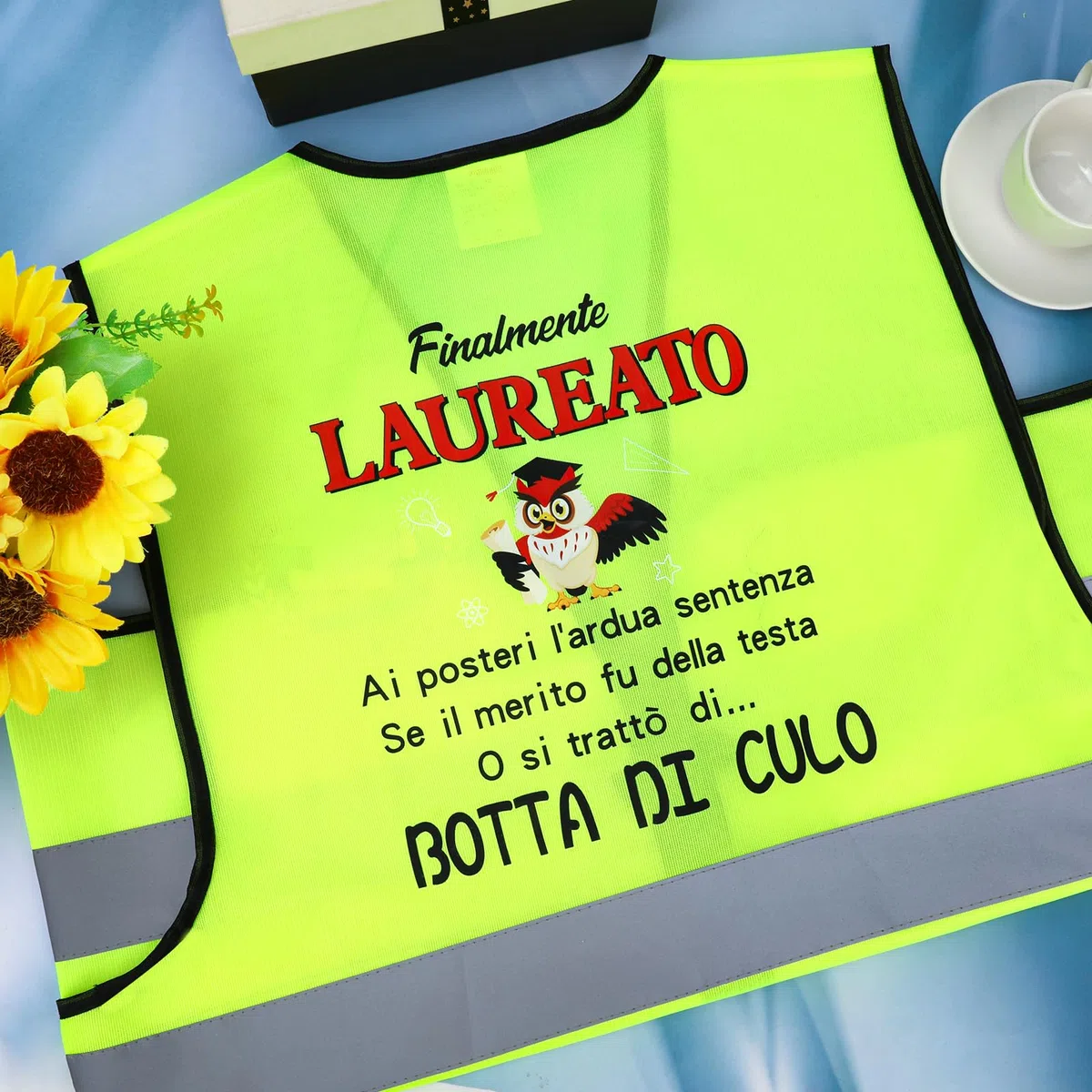 HOWAF Regalo Laurea Uomo, Gilet Laureato per Travestimento Costumi Scherzi Laurea Gadget Divertenti