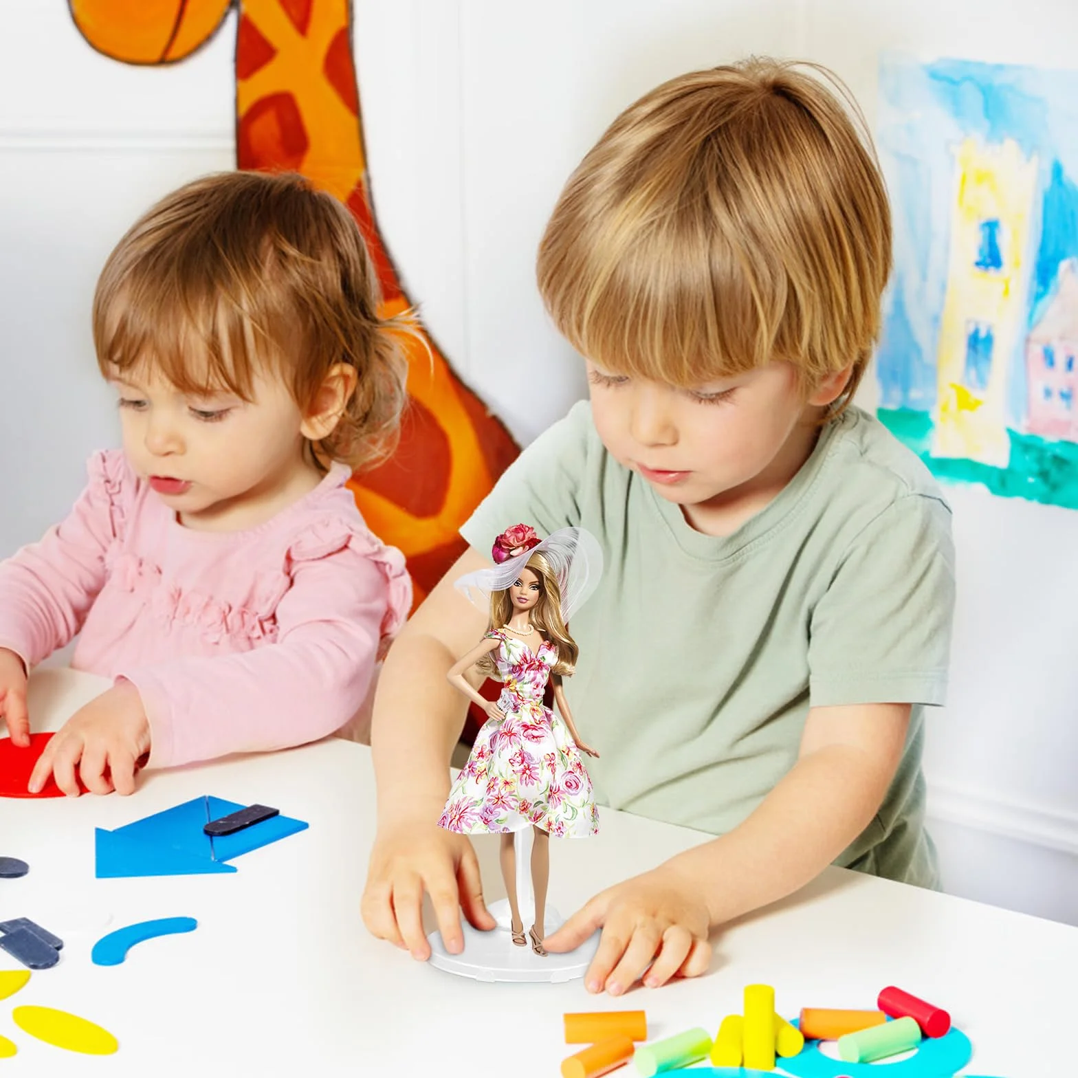 6 Pezzi Supporto per Bambole, Supporto per Bambolei Trasparente per Finestra Doll Display Decorazione Collezione, Modello Bambola Display Stand per Bambole da 9-11 pollici