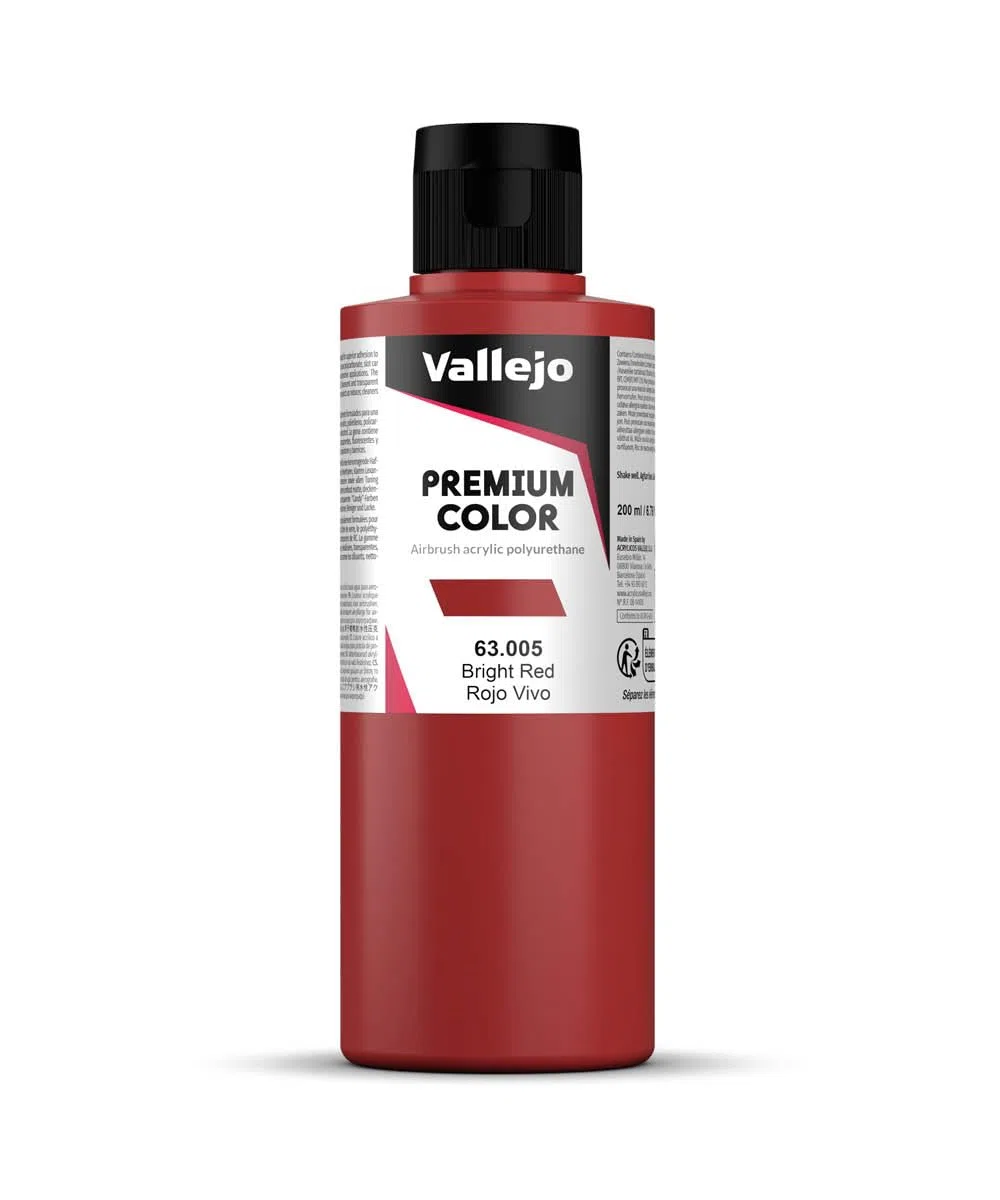 Vallejo : Premium Airbrush Paint : 200ml : Bright Red