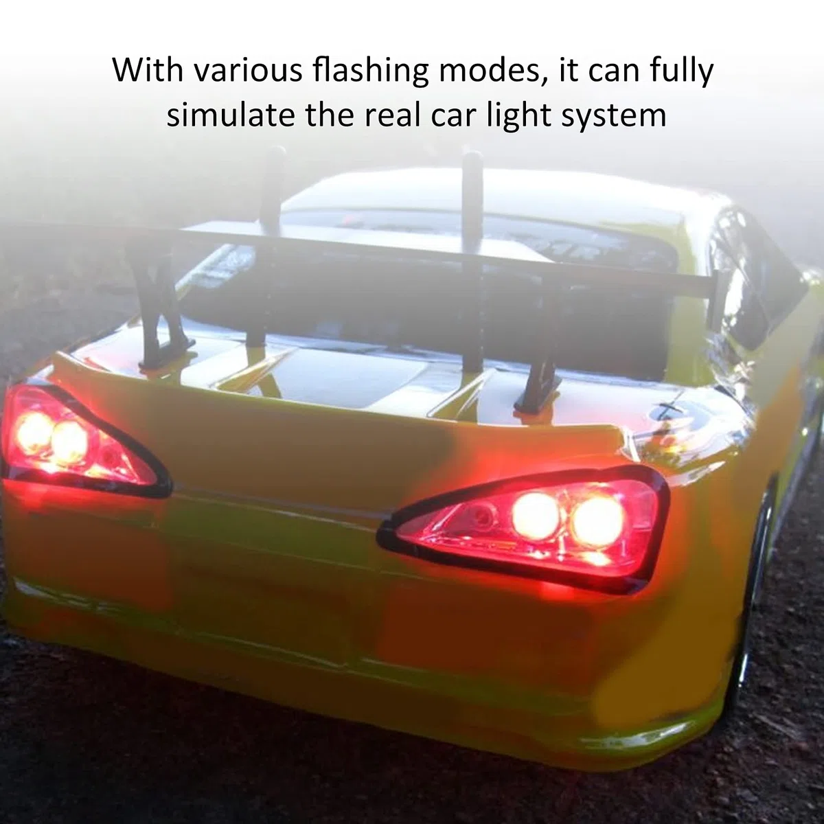 12 Modello RC Simulazione della Luce di Controllo Modello Flash Sistema di Illuminazione Per Auto Luce di Controllo Accessorio Per Auto RC Kit di Illuminazione LED Per CC01 1/10 1/8 RC Car