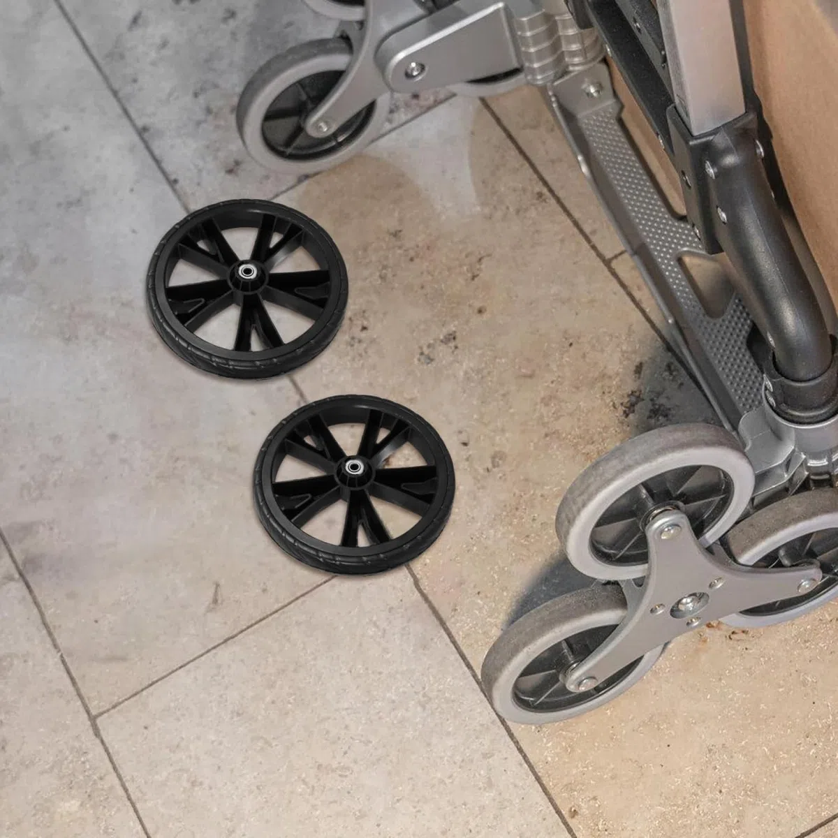 2pezzi Ruote Per Carrello Della Spesa Ruote Sostitutive Per Carrelli Pieghevoli Con Capacità Di Salire Scale Resistenti Per Carrelli Della Spesa E