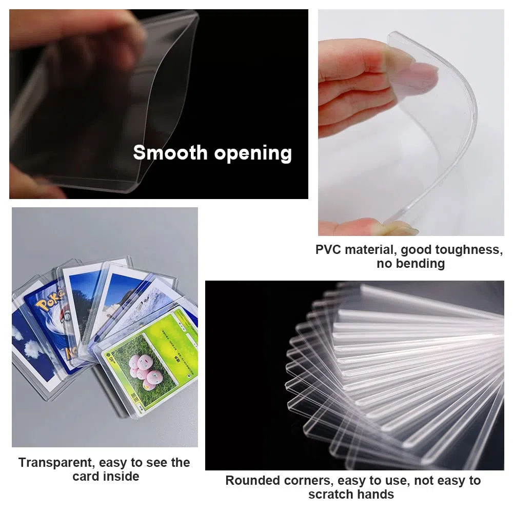 Clear Toploaders-44pcs 76 x 102 mm Clear Hard Card Sleeves, manicotti di carte di gioco, proteggere Top Loader manicotti di carte, per la maggior parte delle carta (bianco trasparente)
