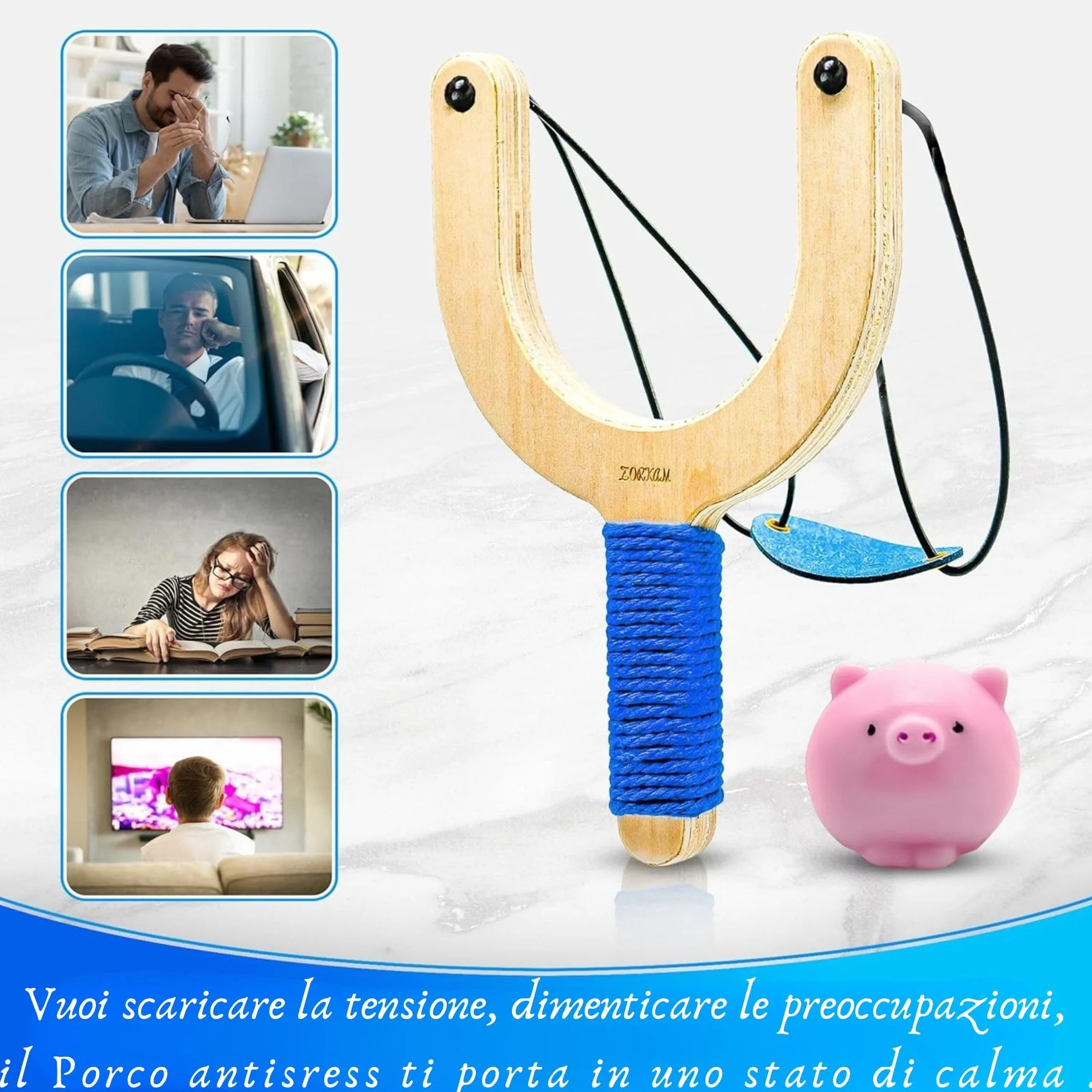tiraporchi + 6 Maialini - Tiraporchi Ottima Idea Regalo Divertente Per Pasqua e Amanti Di Tiro - Adatto Per Uso Interno Che Esterno Incluso Borsa Portatile e Scatola Degna