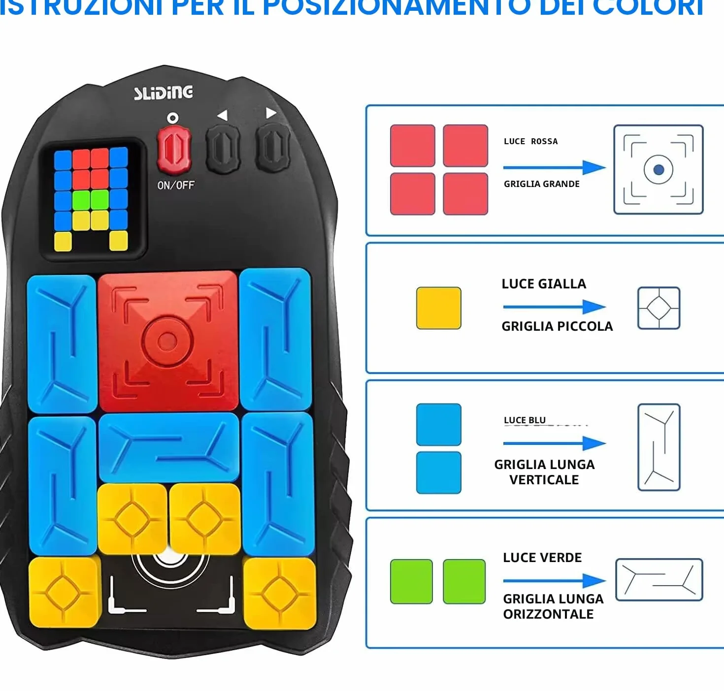 Puzzle rompicapo a scorrimento, gioco di memoria con oltre 500 livelli, palmare da gioco elettronico, giocattolo educativo per bambini e adulti